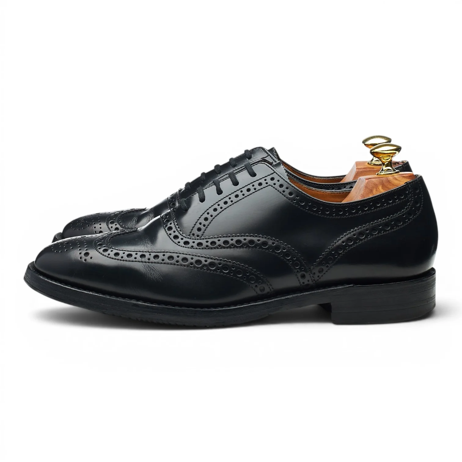 '202B' Black Leather Oxford Brogues UK 7.5 G - Image 3