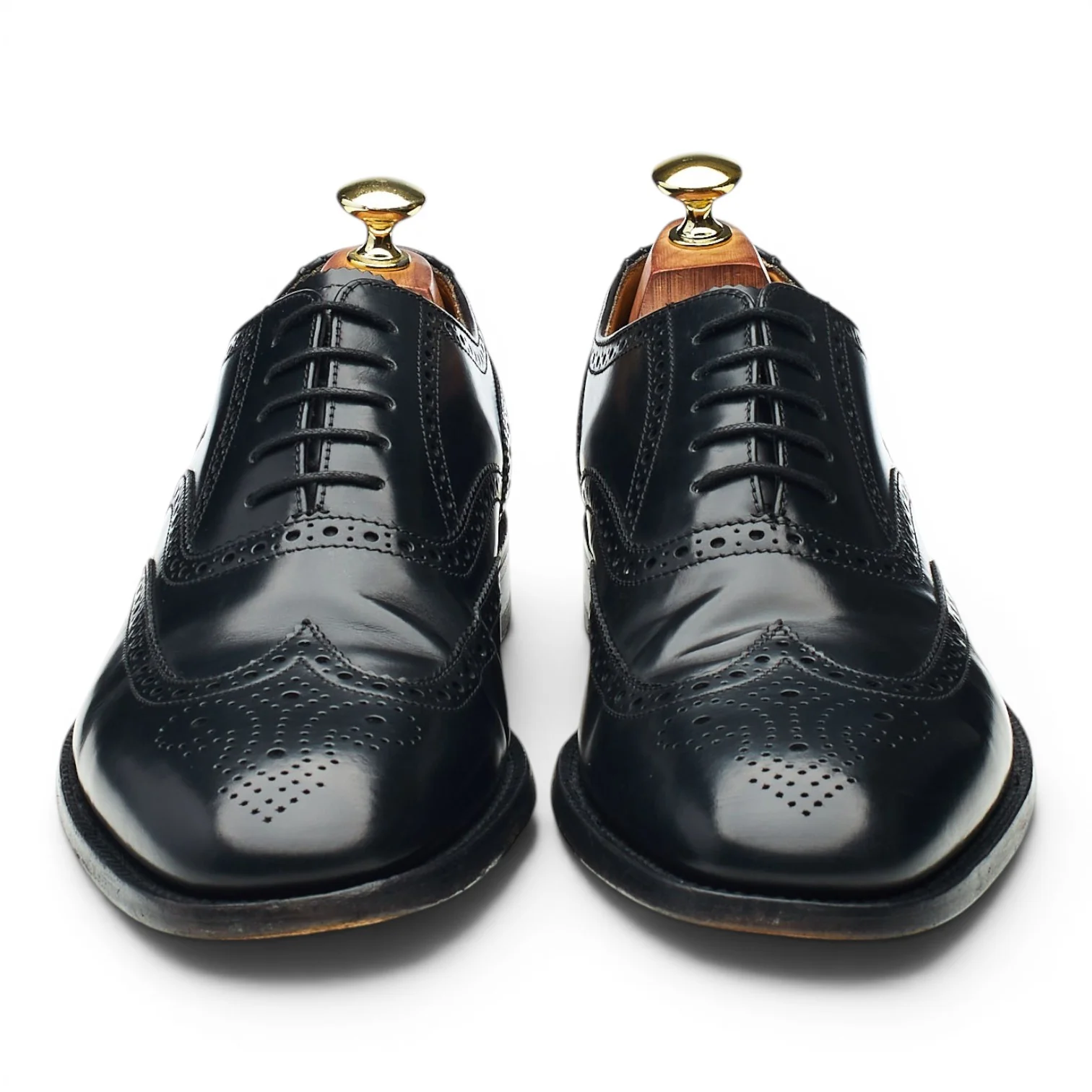 '202B' Black Leather Oxford Brogues UK 7.5 G - Image 2