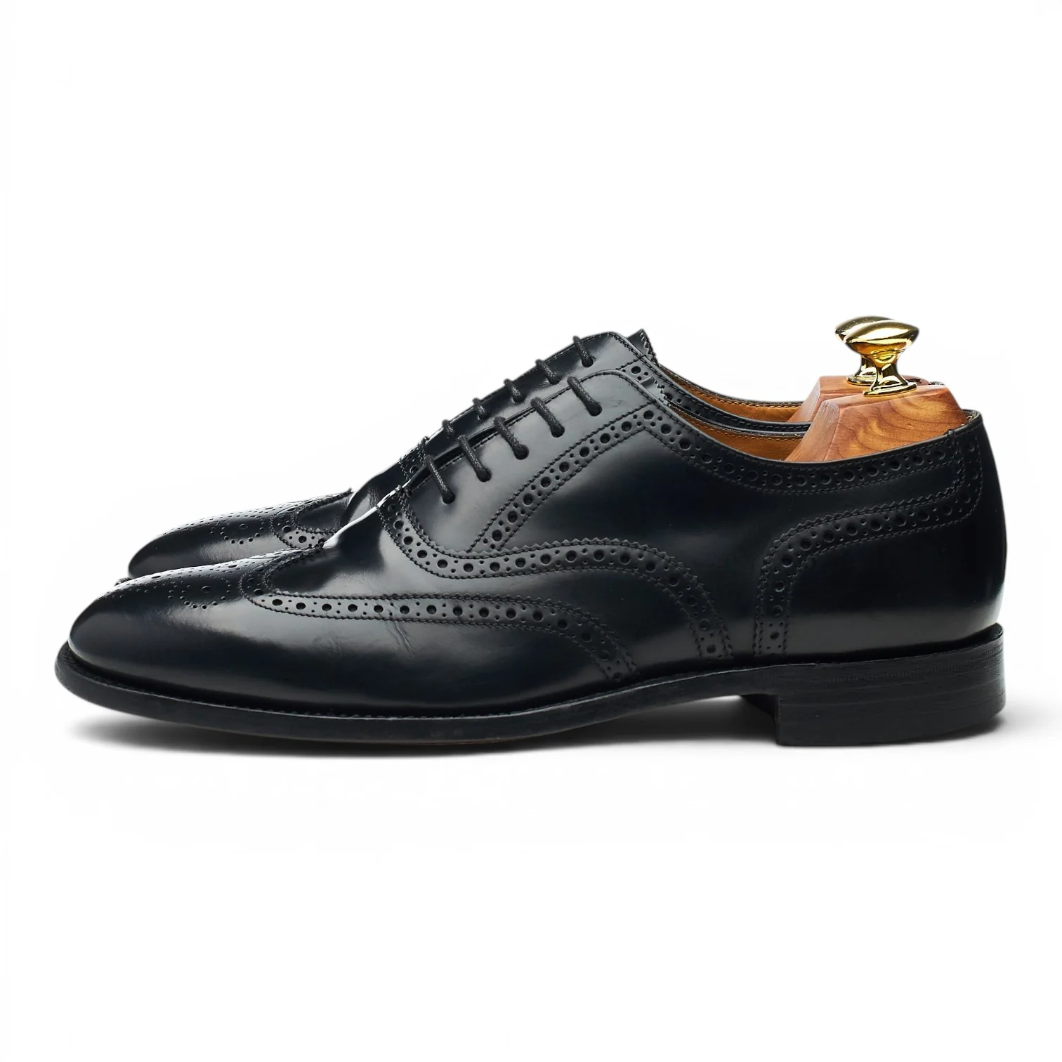 '202B' Black Leather Oxford Brogues UK 7.5 G - Image 3