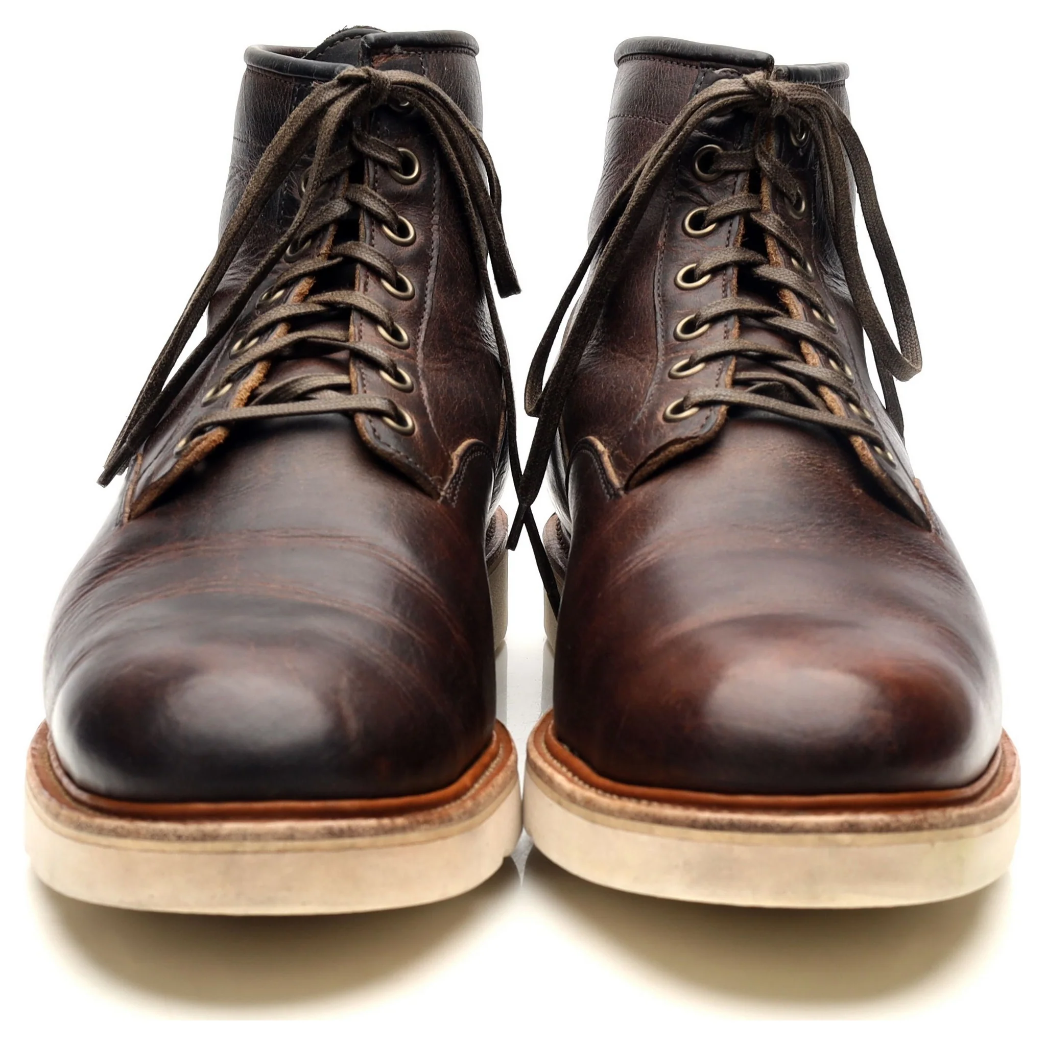 Dark Brown Leather Service Boots UK 10 - Image 8