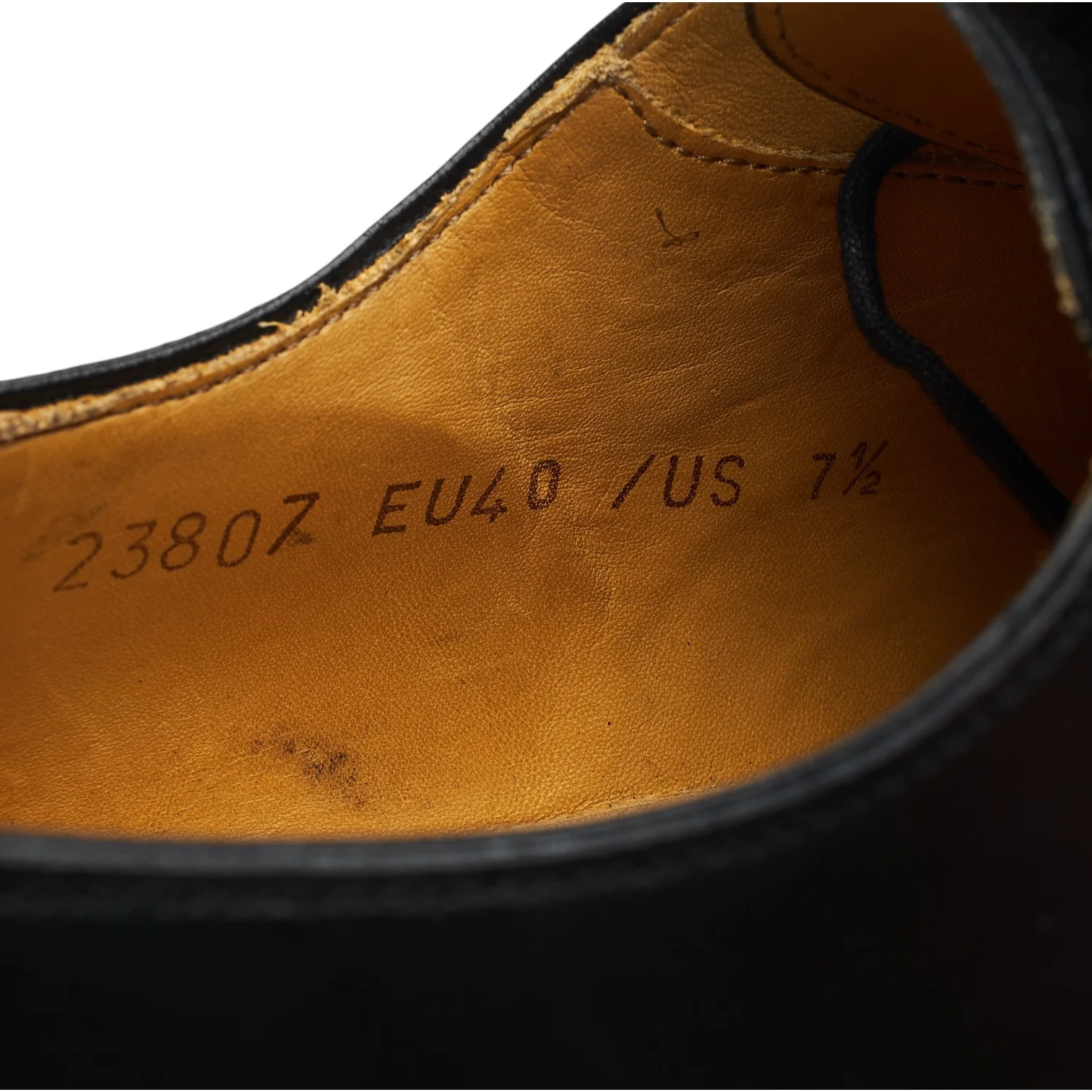 '23807' Black Leather Oxford UK 6 EU 40 - Image 7