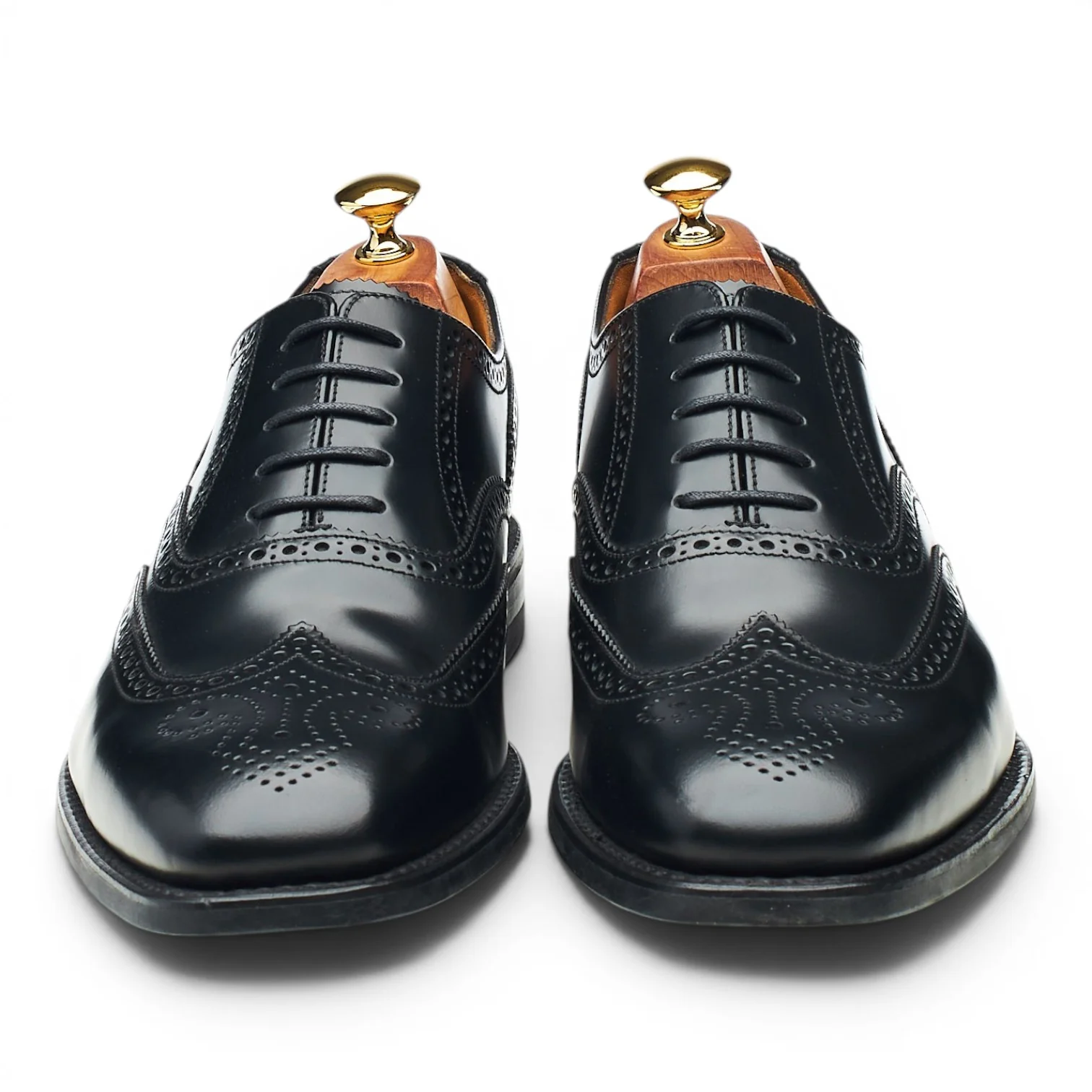'262' Black Leather Oxford Brogues UK 10 F - Image 2