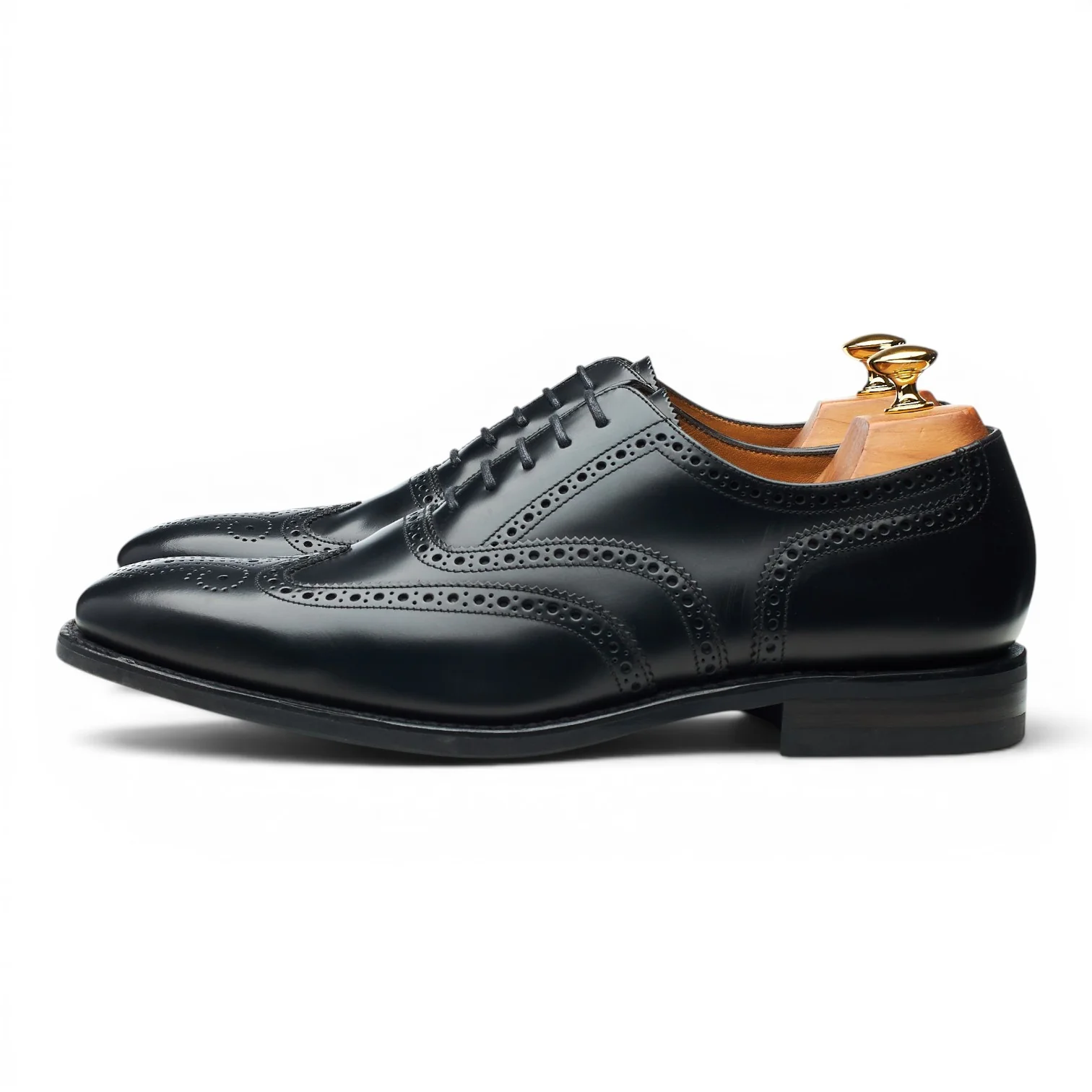 '262' Black Leather Oxford Brogues UK 10 F - Image 3