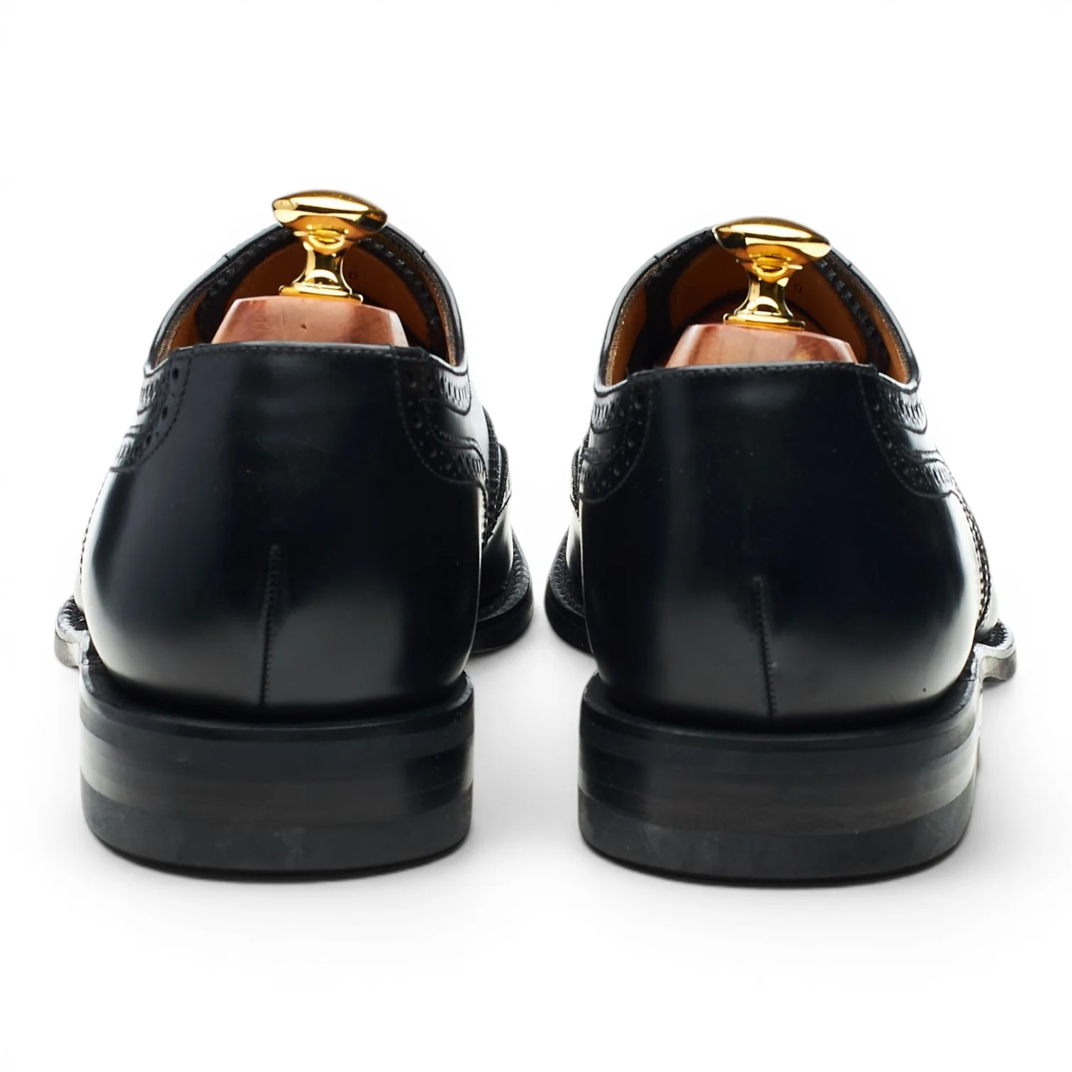 '262' Black Leather Oxford Brogues UK 10 F - Image 4