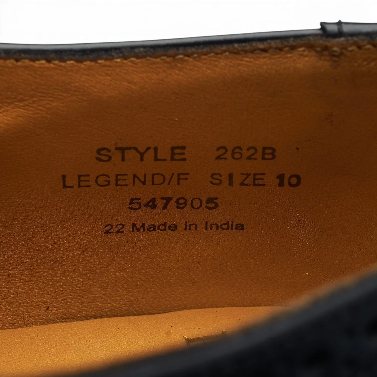 '262' Black Leather Oxford Brogues UK 10 F - Image 7