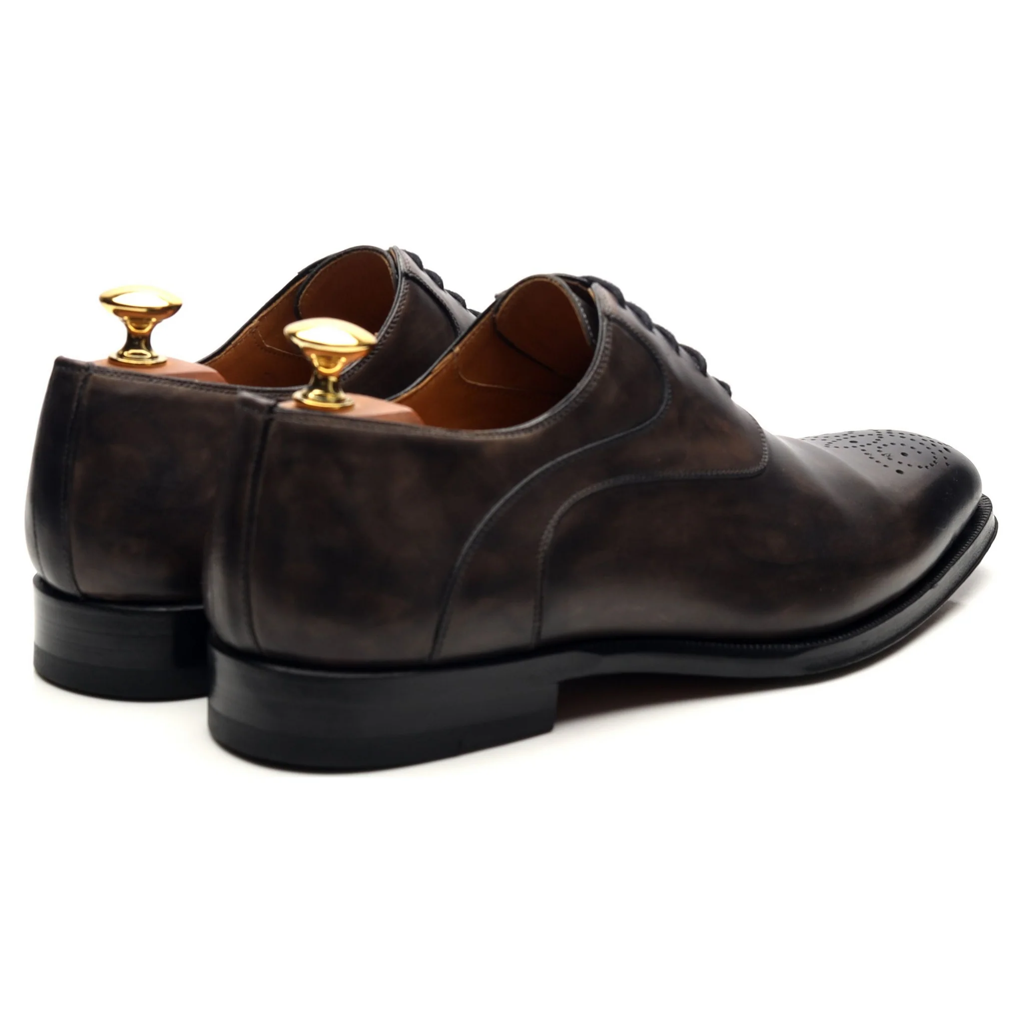 Grey Leather Oxford UK 6 EU 40 - Image 5