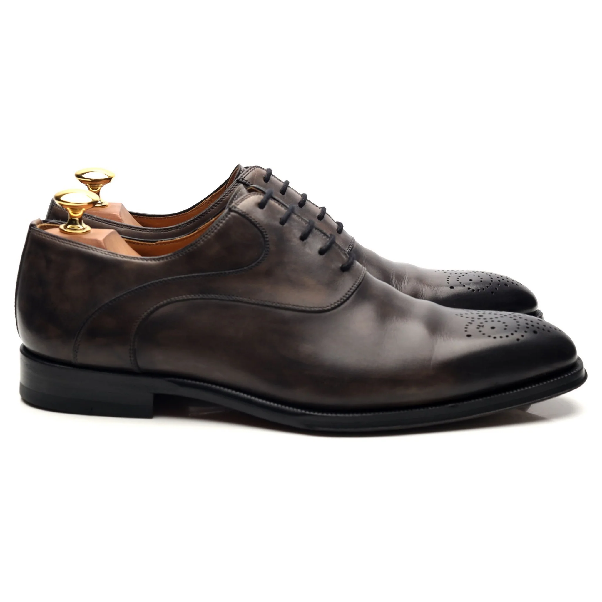Grey Leather Oxford UK 6 EU 40 - Image 6