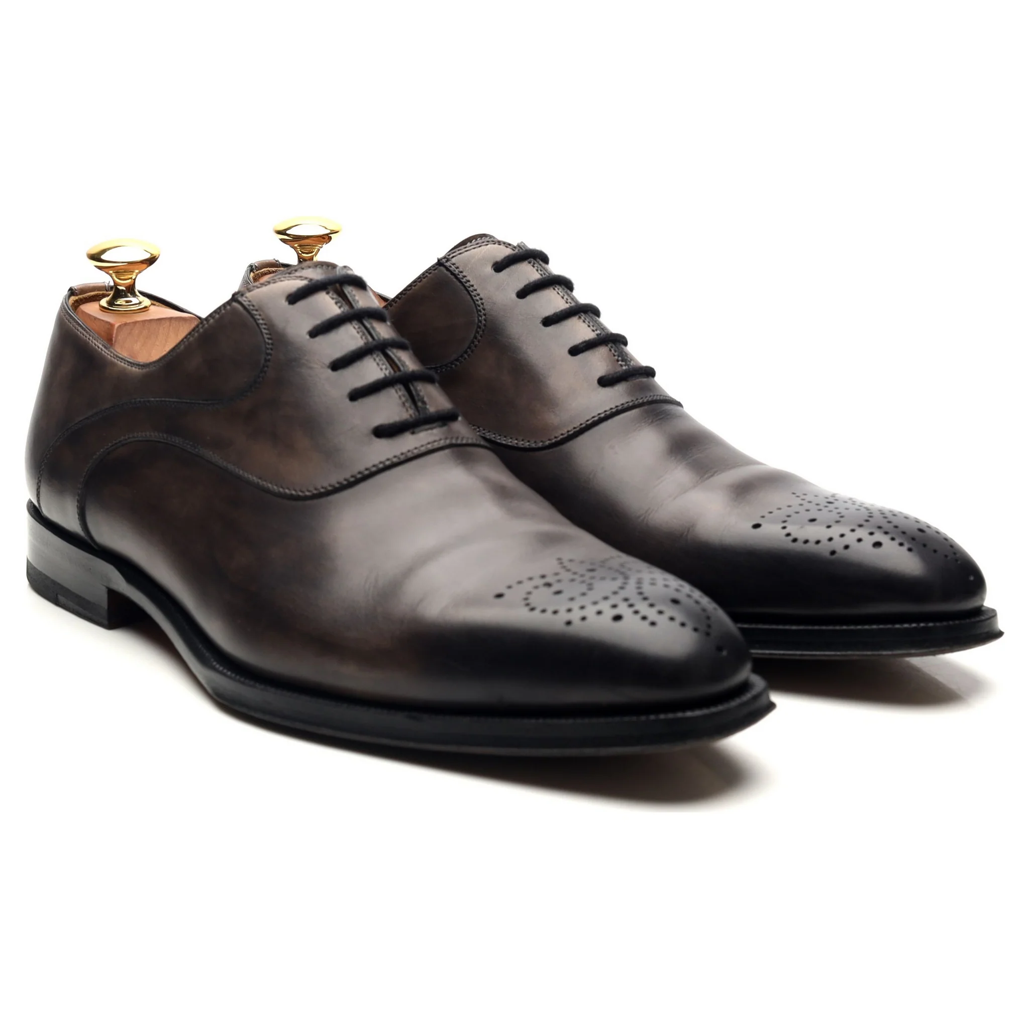 Grey Leather Oxford UK 6 EU 40 - Image 7