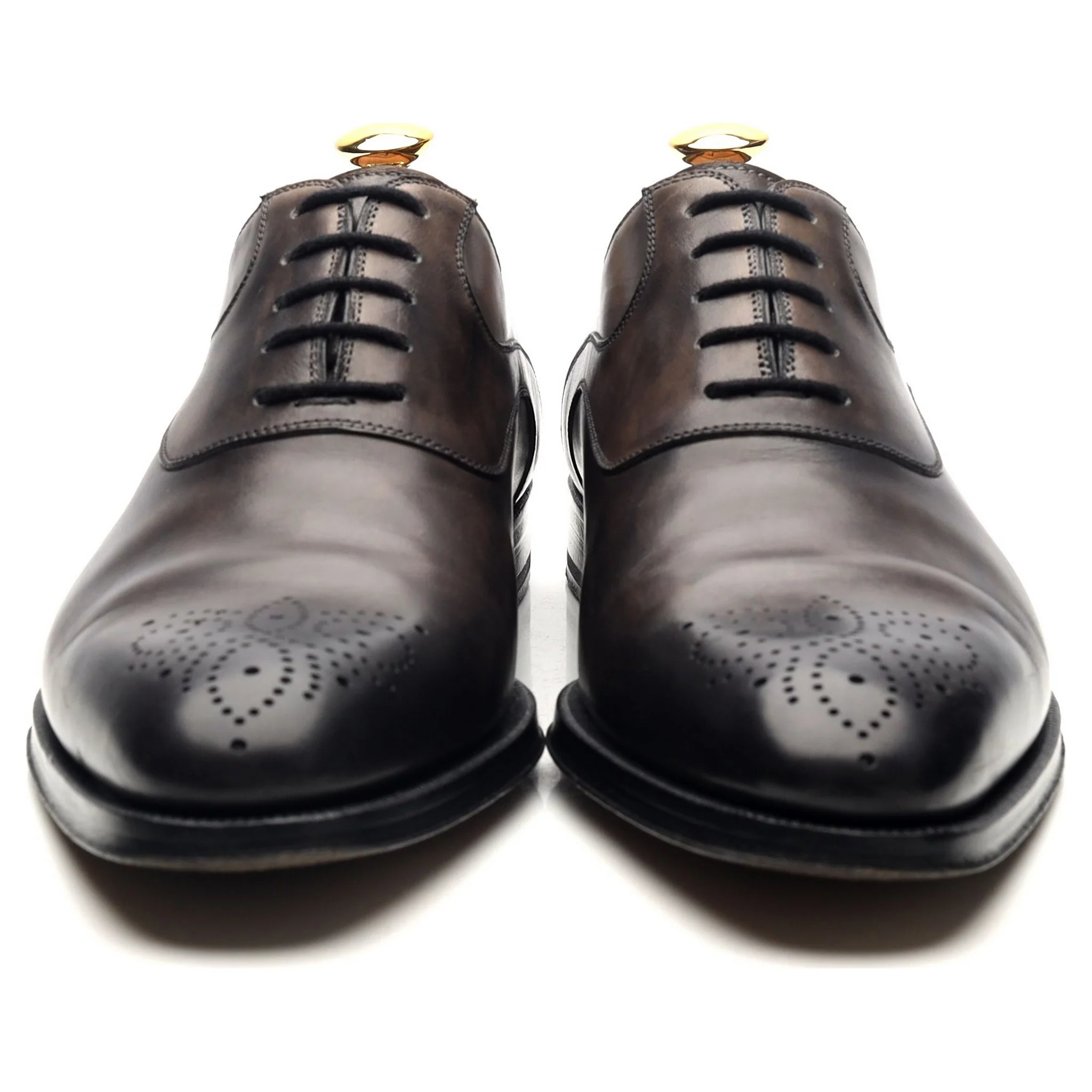 Grey Leather Oxford UK 6 EU 40 - Image 8