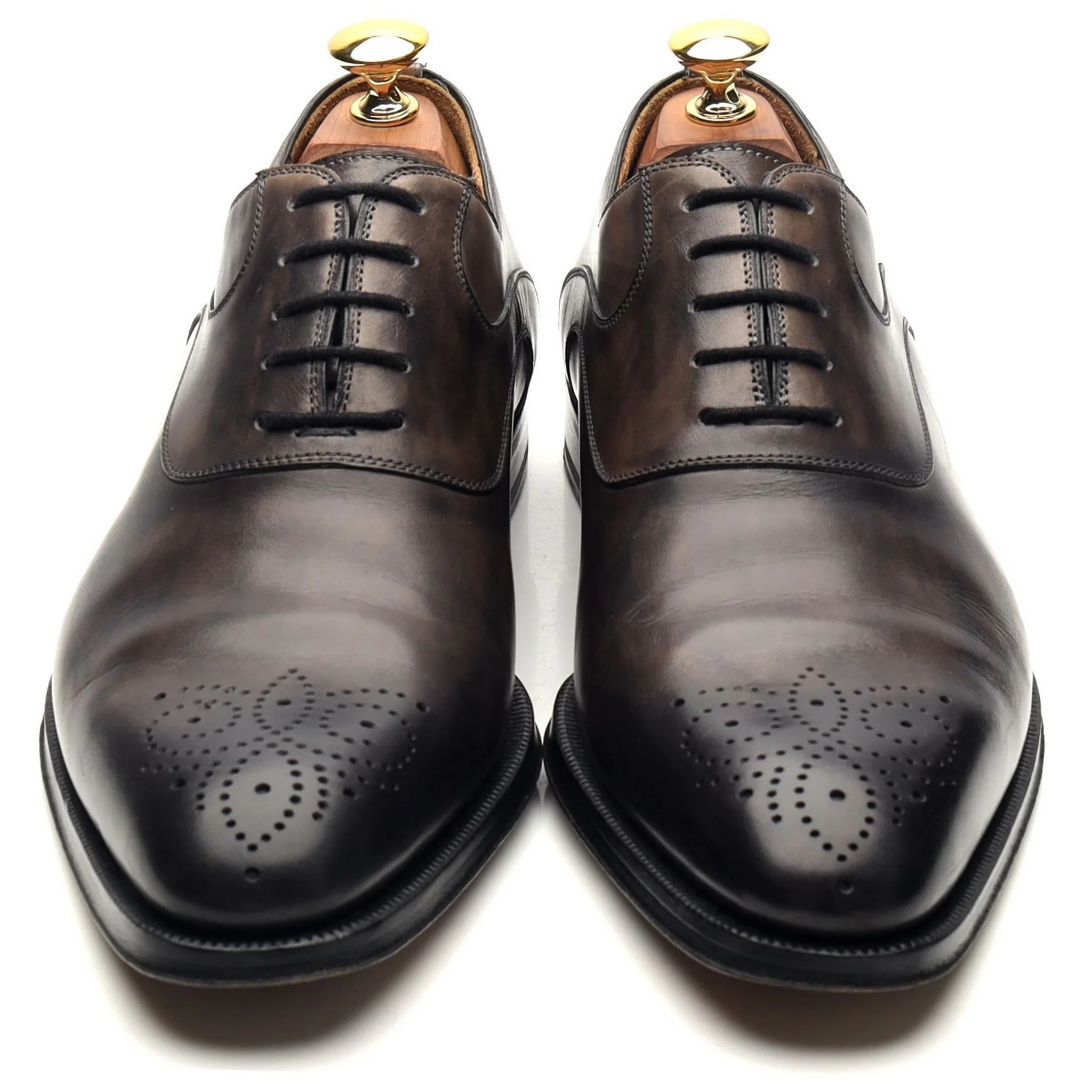 Grey Leather Oxford UK 6 EU 40 - Image 9