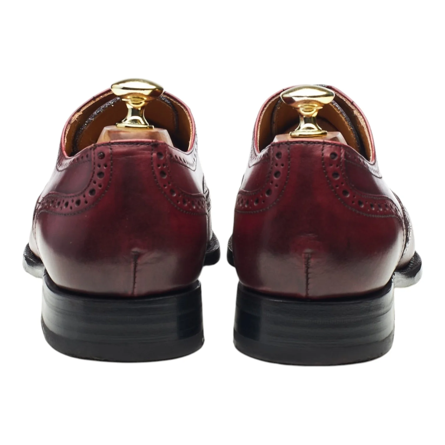 '2810' Burgundy Leather Oxford Brogues UK 7 - Image 4