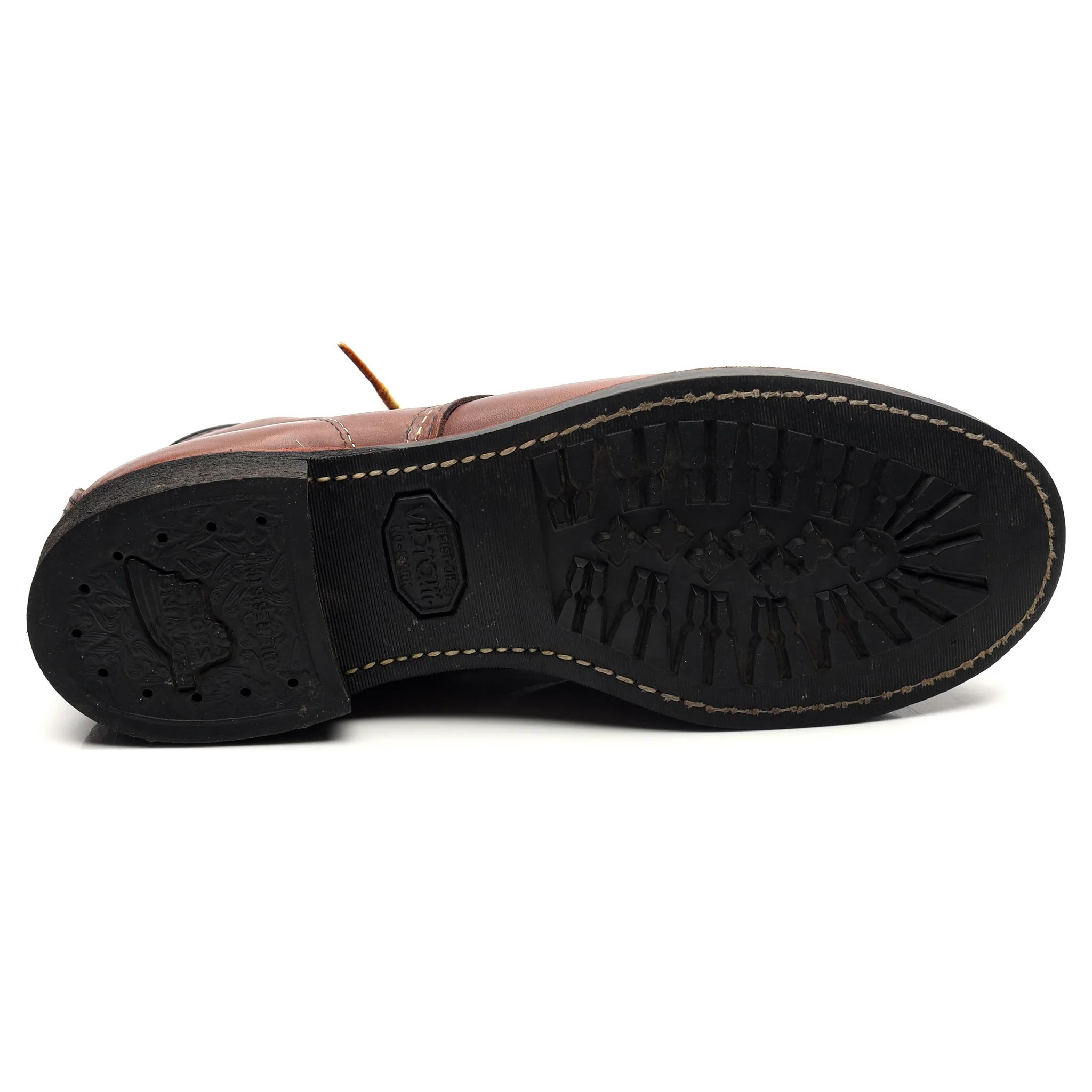 '2954' Brown Leather Moc Toe Boots UK 8 US 9 D - Image 11