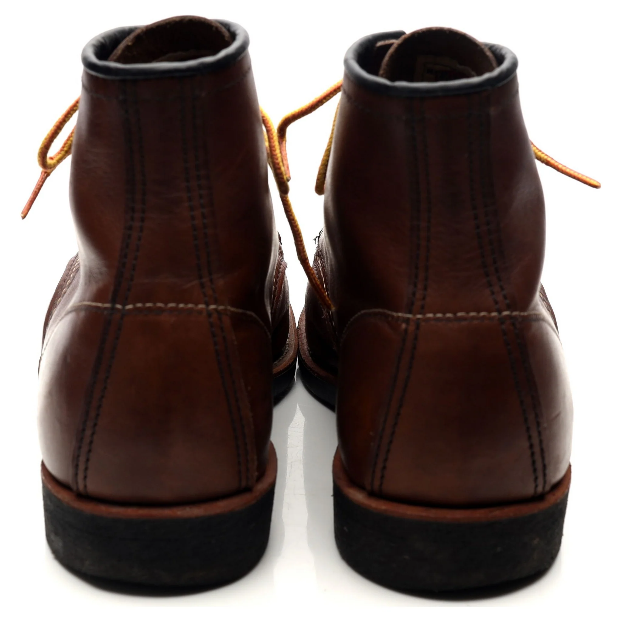 '2954' Brown Leather Moc Toe Boots UK 8 US 9 D - Image 4