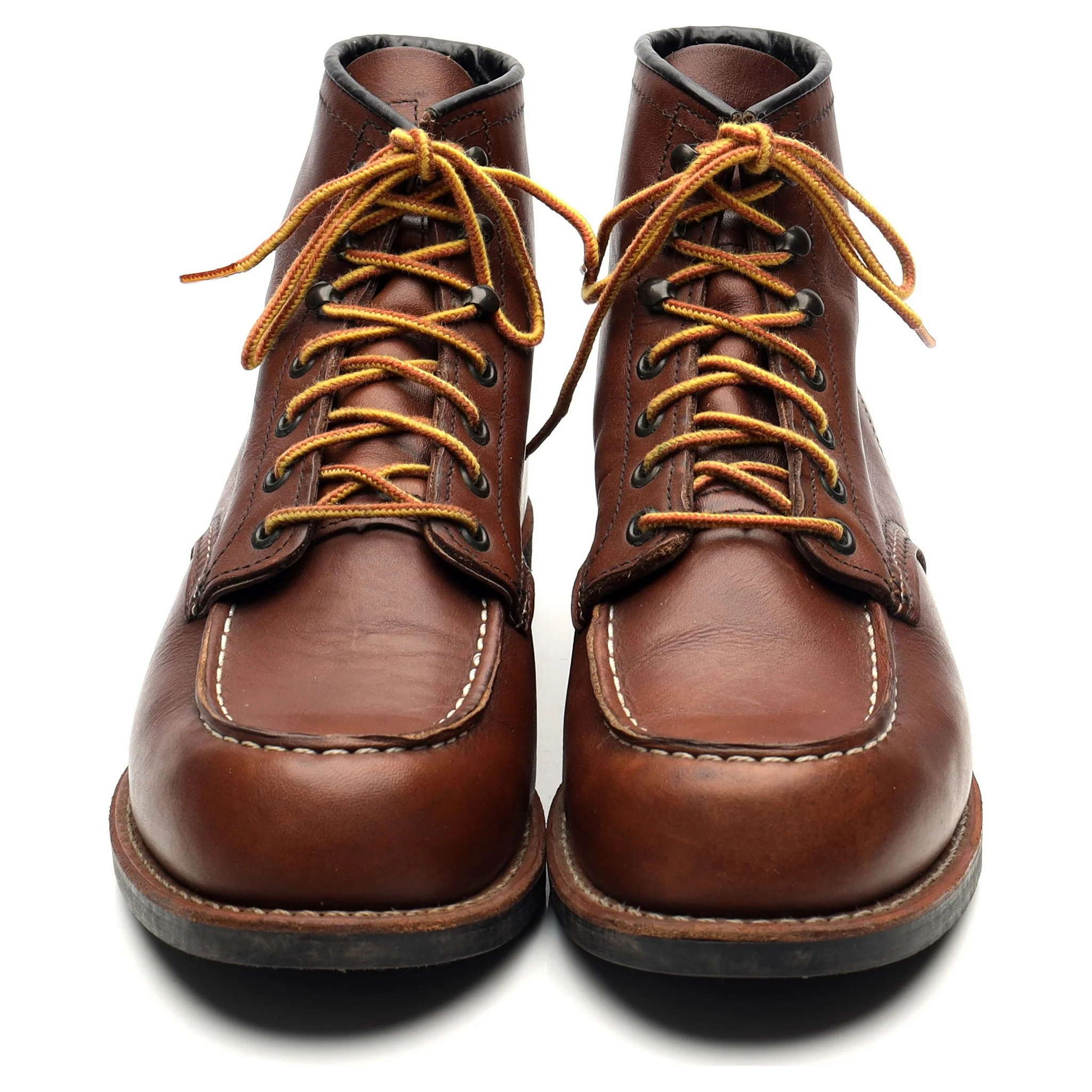 '2954' Brown Leather Moc Toe Boots UK 8 US 9 D - Image 9