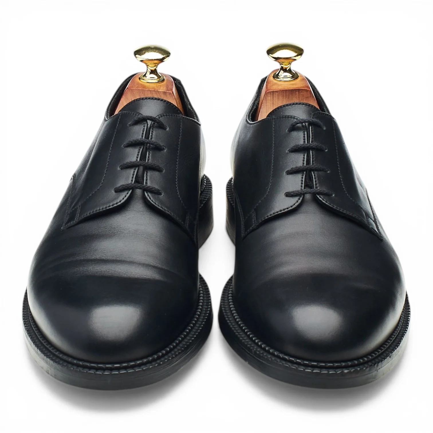 '353' Black Leather Derby 8 D UK 8.5 - Image 2