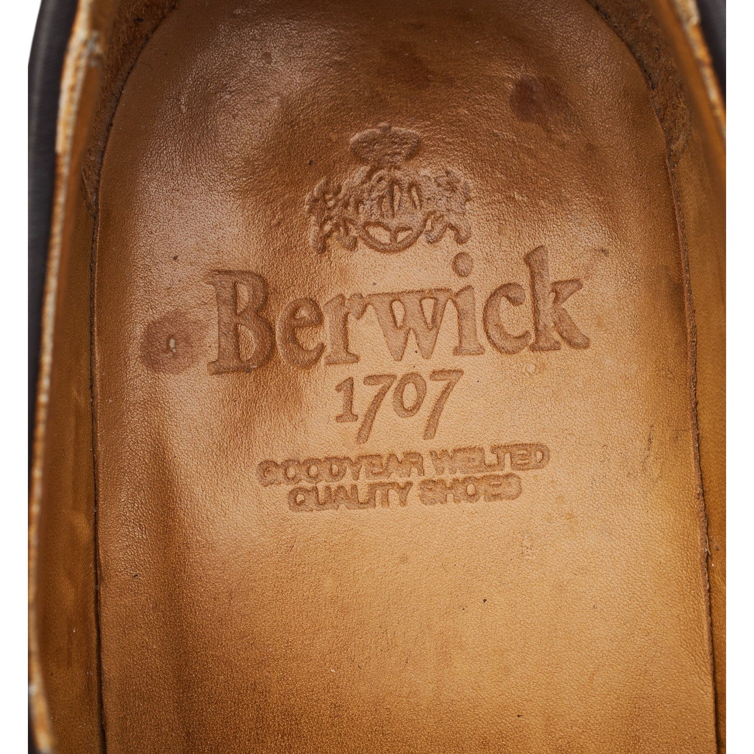 '3680' Dark Brown Waxed Leather Derby UK 8 - Image 6