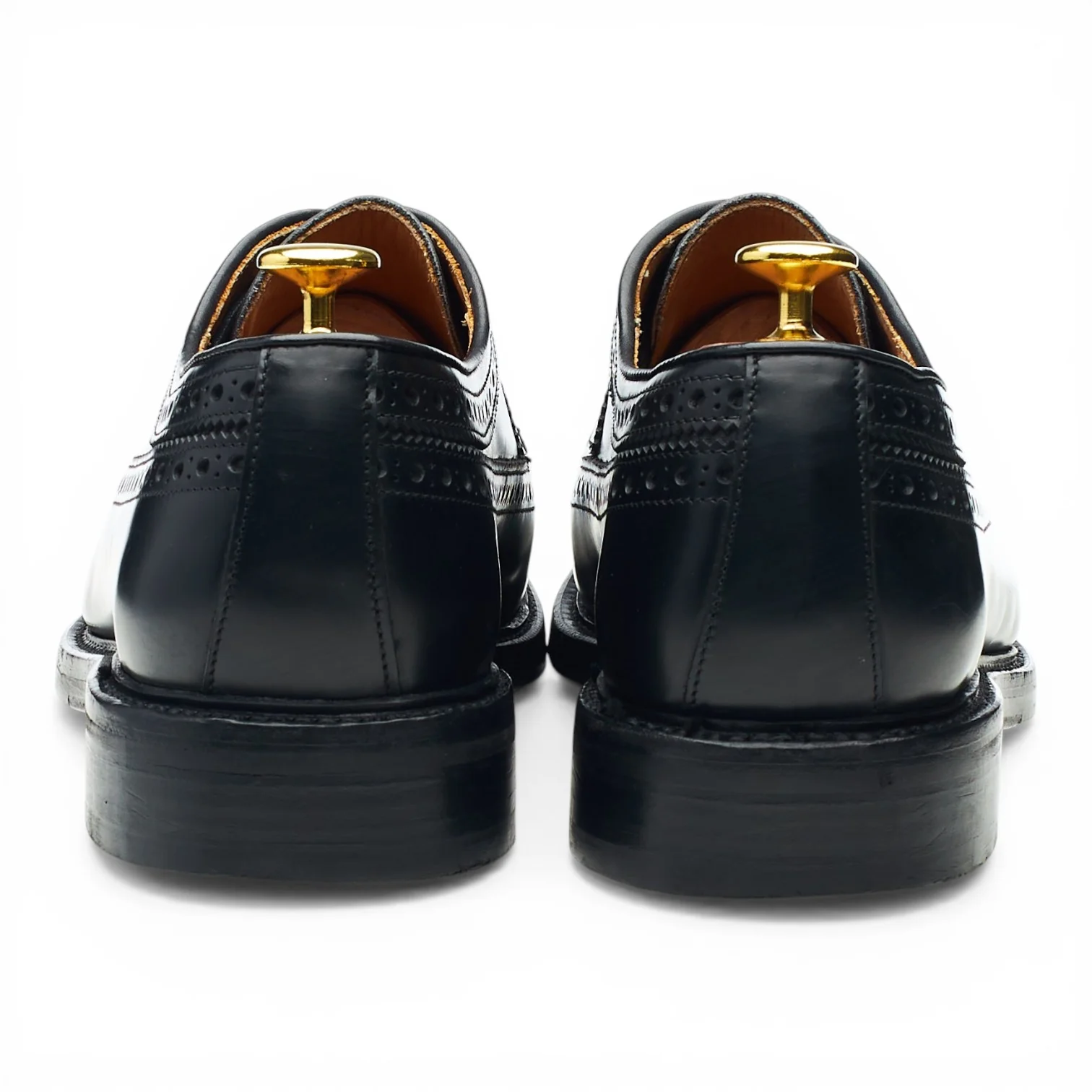 '3681' Black Leather Derby Brogues UK 8 - Image 4