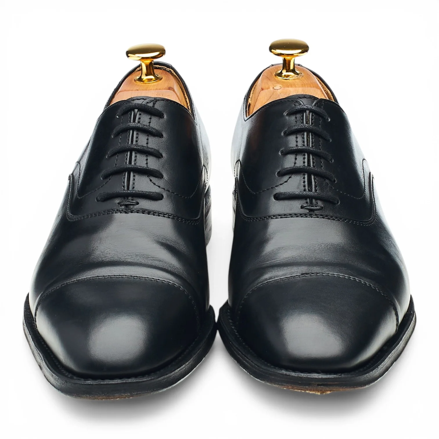 '3869' Black Leather Oxford UK 6 - Image 2