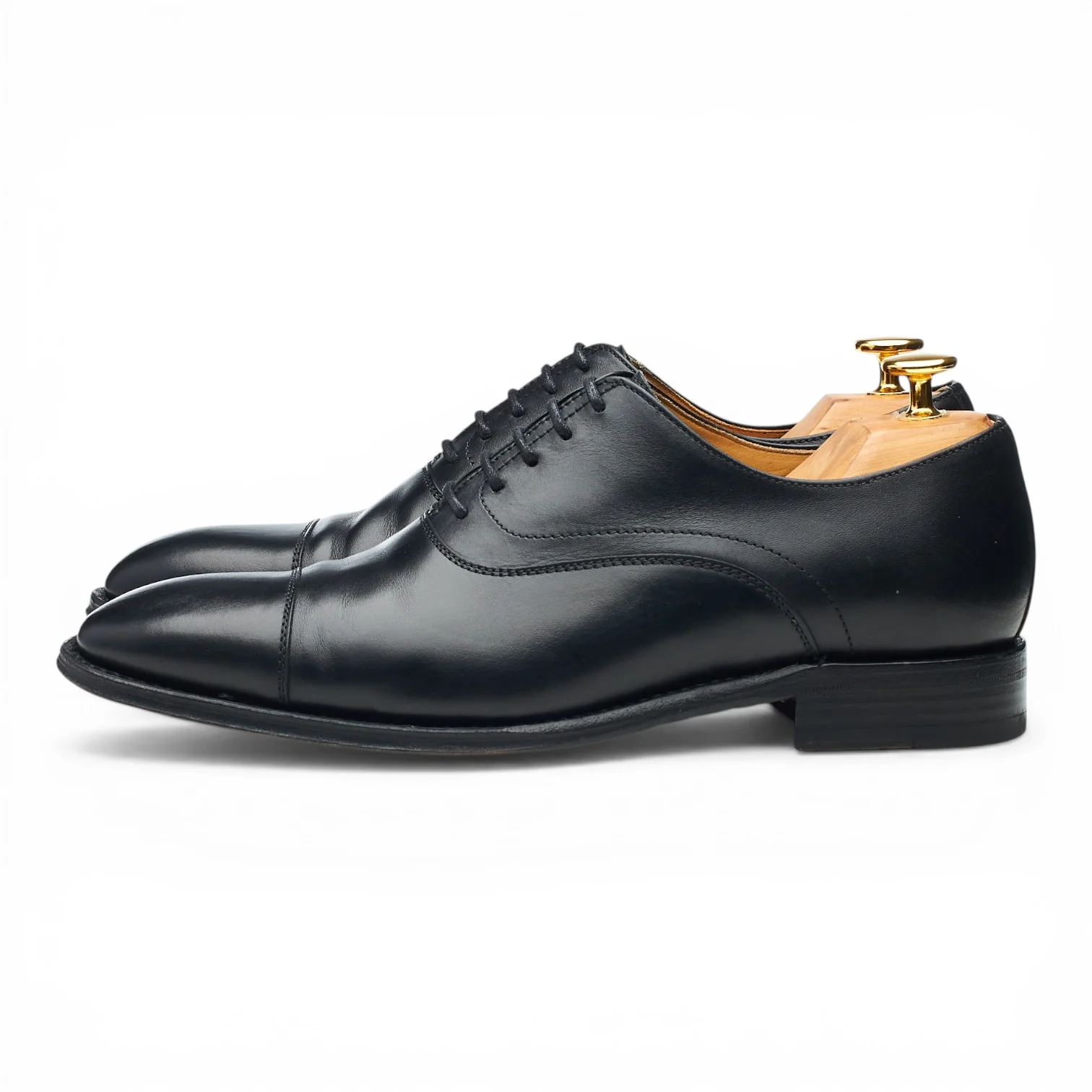 '3869' Black Leather Oxford UK 6 - Image 3