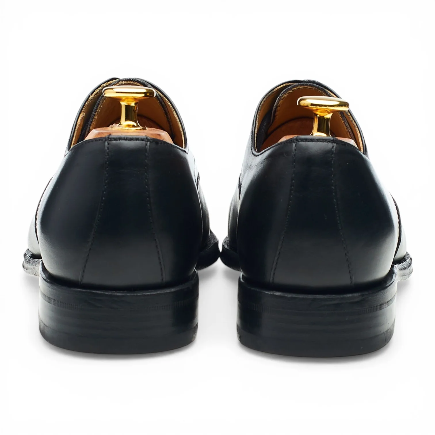 '3869' Black Leather Oxford UK 6 - Image 4