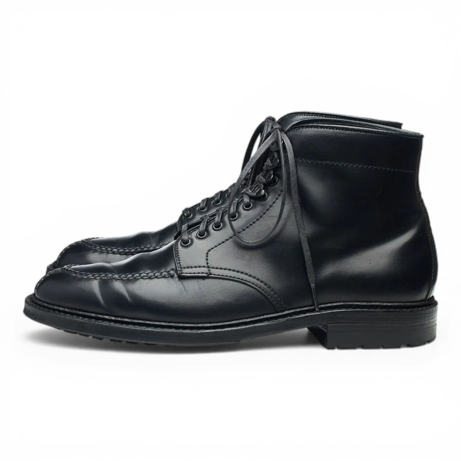 '40219HC' Black Cordovan Leather NST Tanker Boots UK 8 US 8.5 E - Image 3