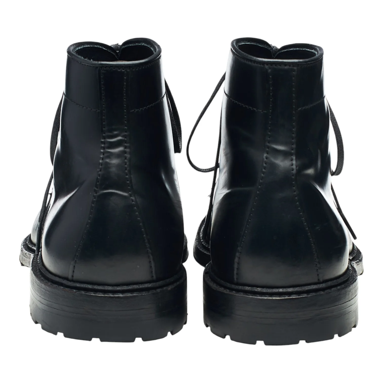 '40219HC' Black Cordovan Leather NST Tanker Boots UK 8 US 8.5 E - Image 4