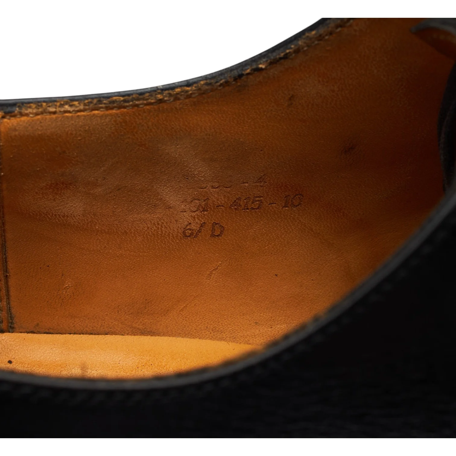 '415' Black Leather Oxford 6 D UK 6.5 - Image 9