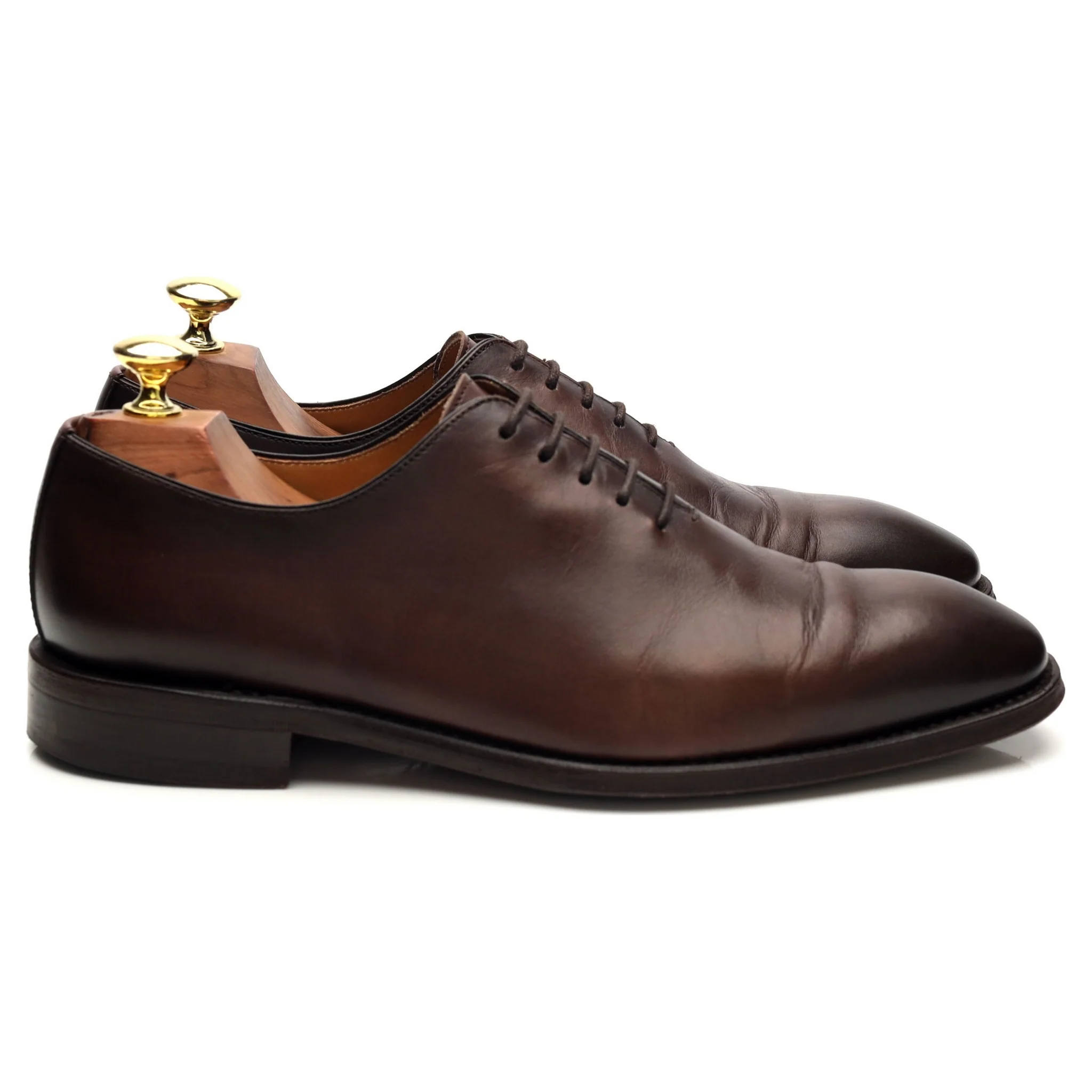 '5216' Dark Brown Leather Wholecut Oxford UK 7