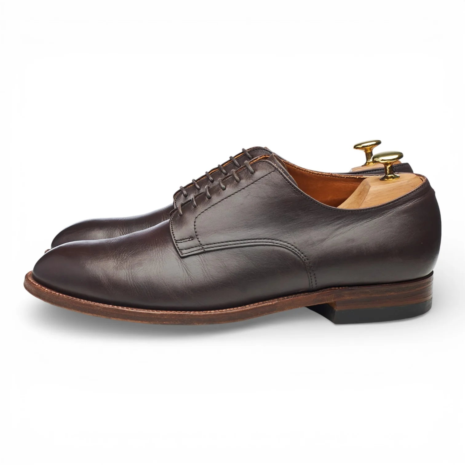 '53381' Dark Brown Leather Derby UK 8.5 US 9 D - Image 3