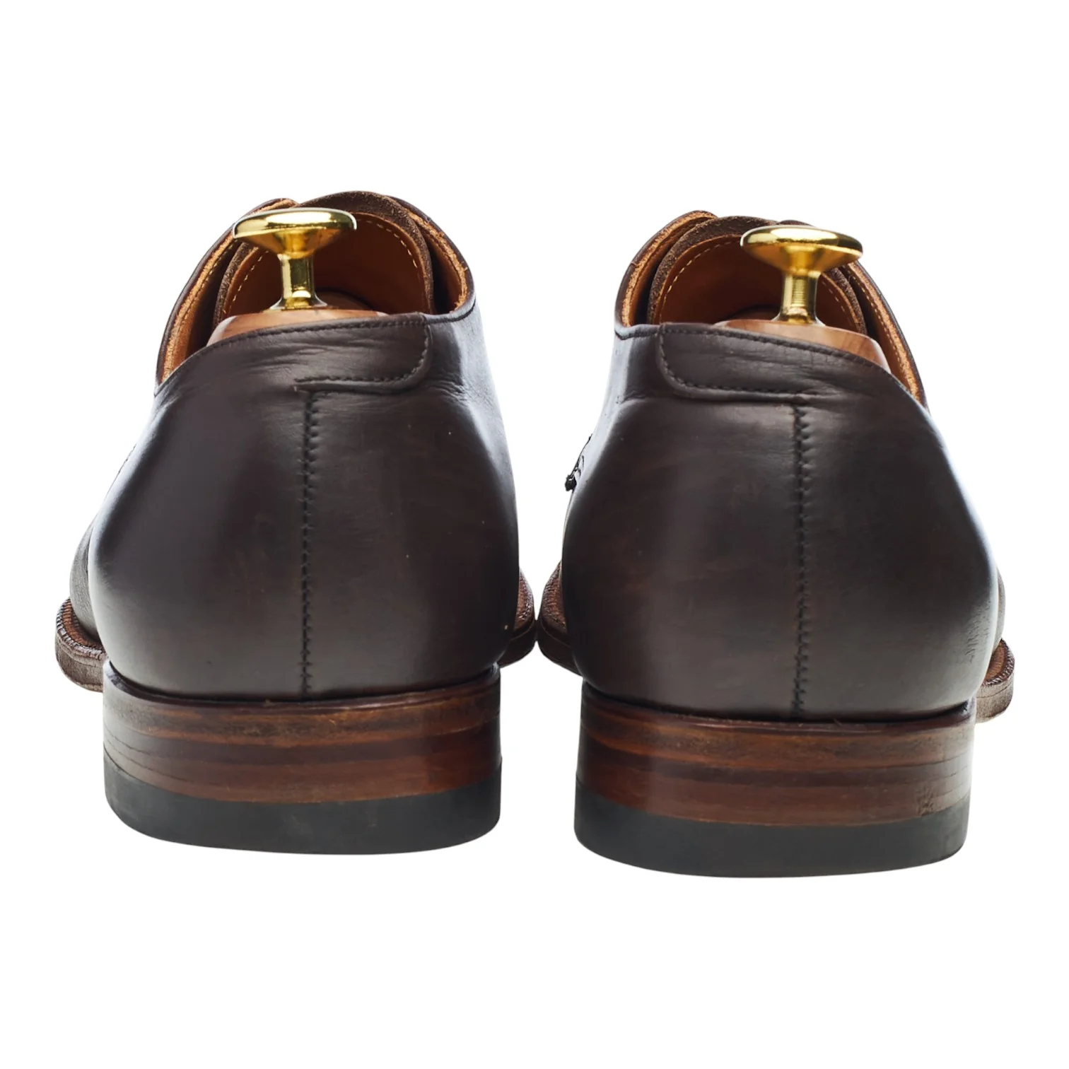 '53381' Dark Brown Leather Derby UK 8.5 US 9 D - Image 4