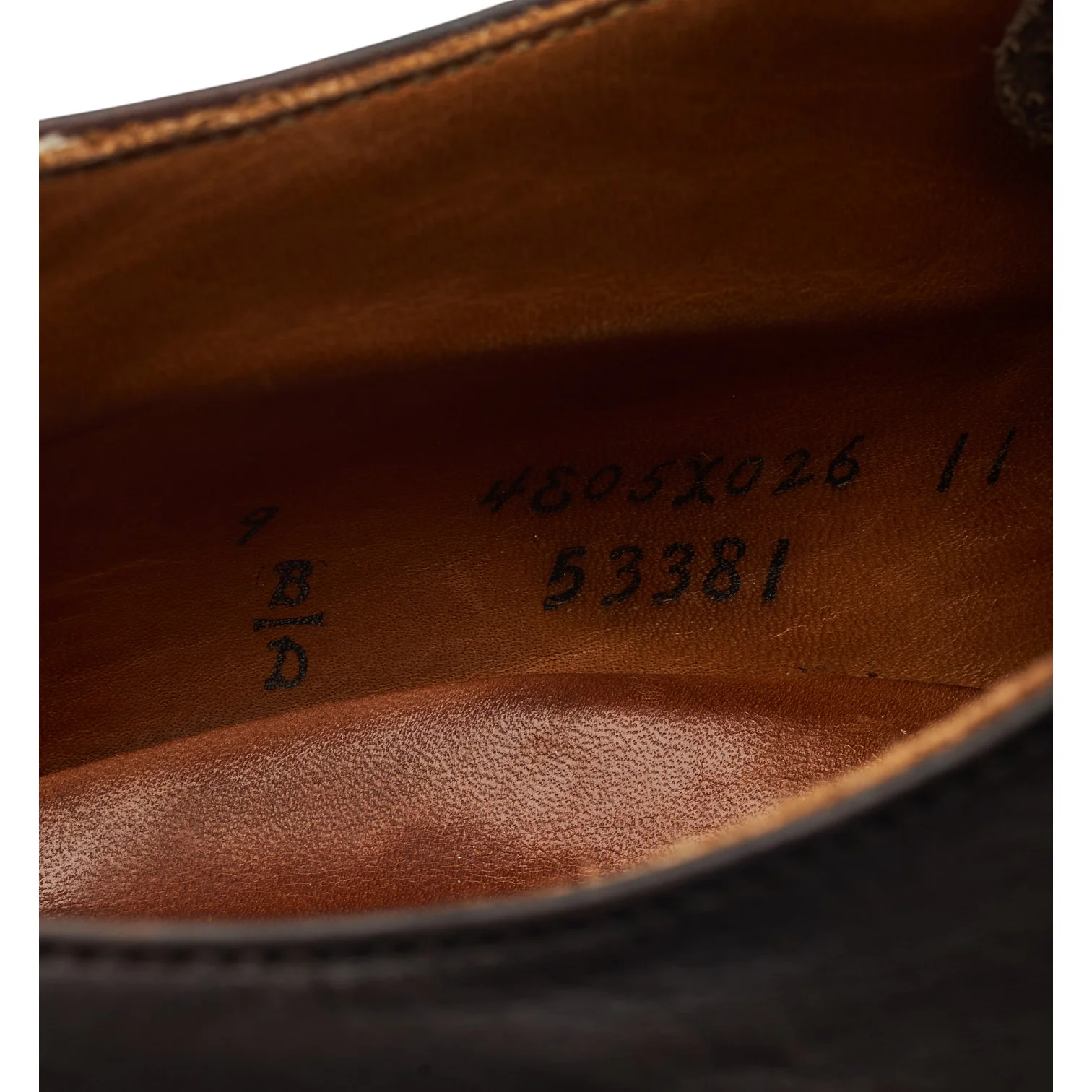 '53381' Dark Brown Leather Derby UK 8.5 US 9 D - Image 7