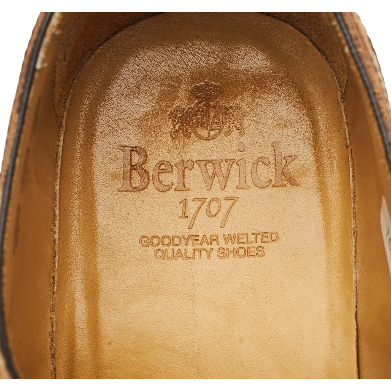 '67351' Tan Brown Leather Derby Brogues UK 9 - Image 6