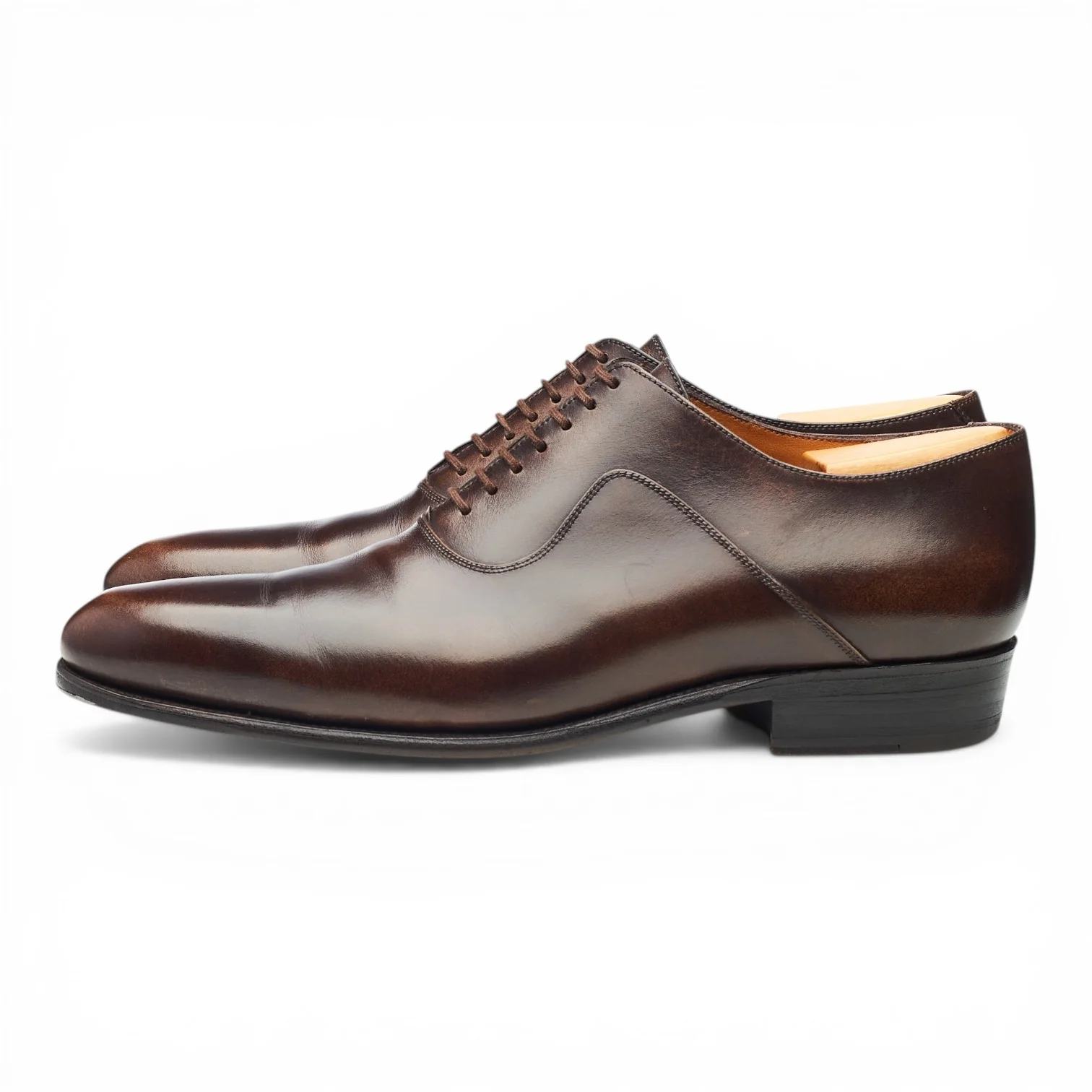 '7 Eyelets' Brown Leather Oxford 7 C UK 7 - Image 3