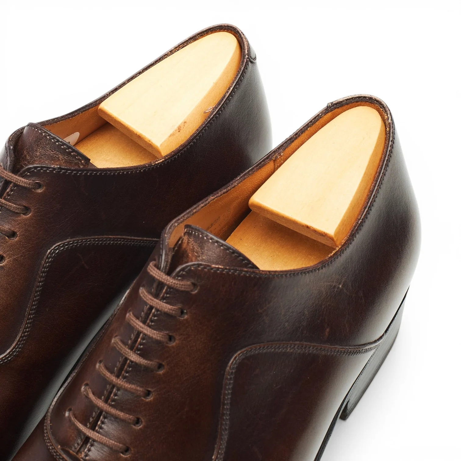 '7 Eyelets' Brown Leather Oxford 7 C UK 7 - Image 6
