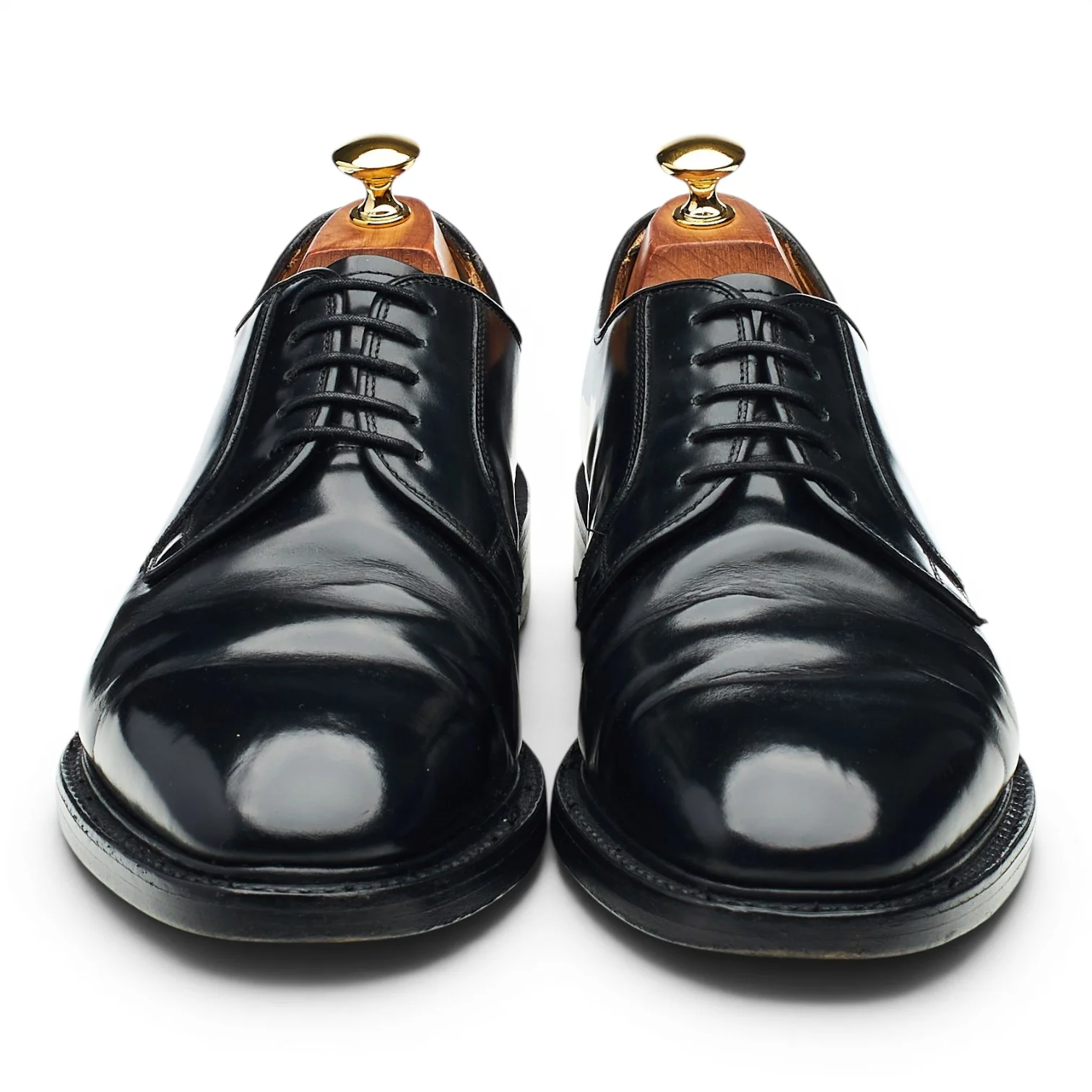 '771' Black Leather Derby UK 10 F - Image 2
