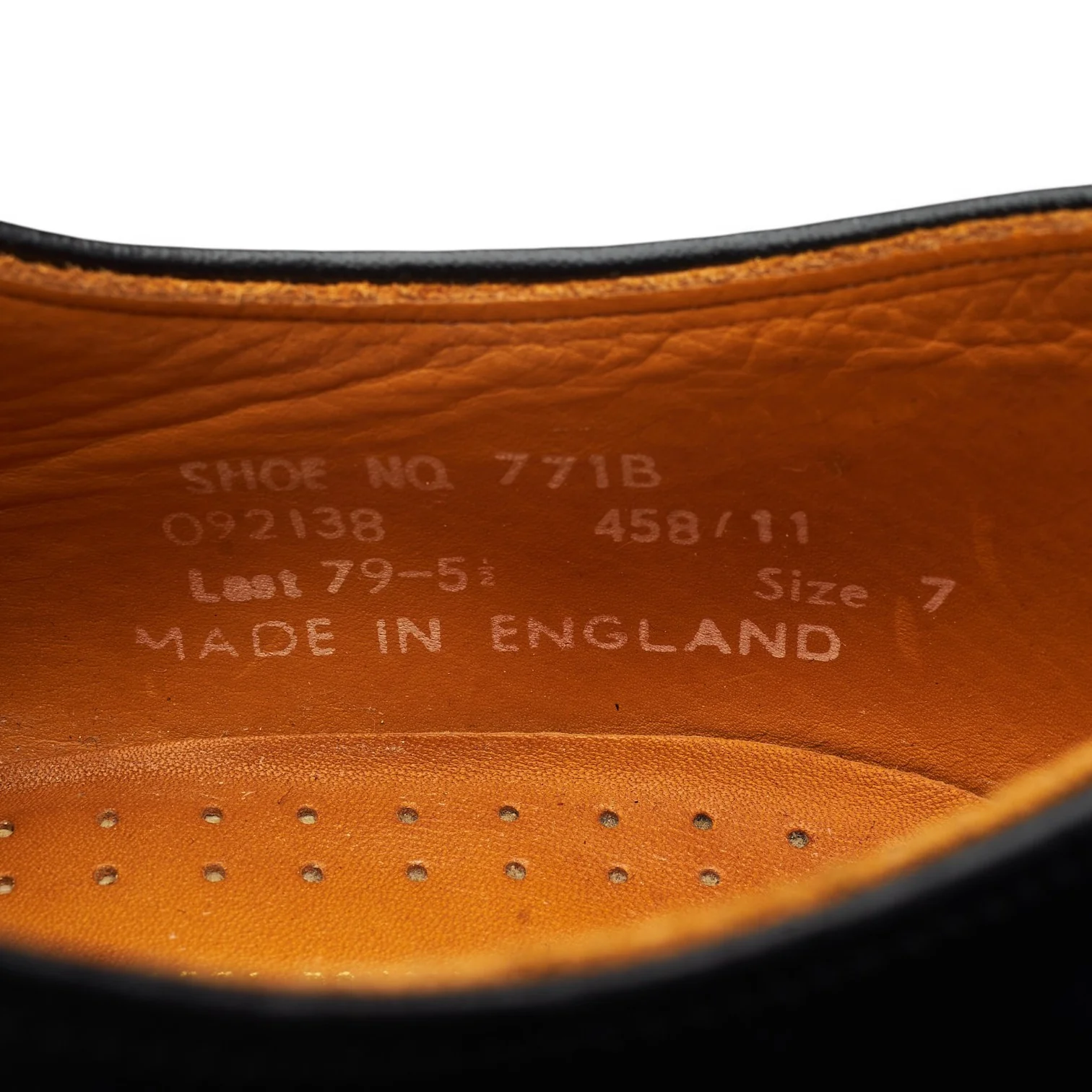 '771' Black Leather Derby UK 7 F - Image 7