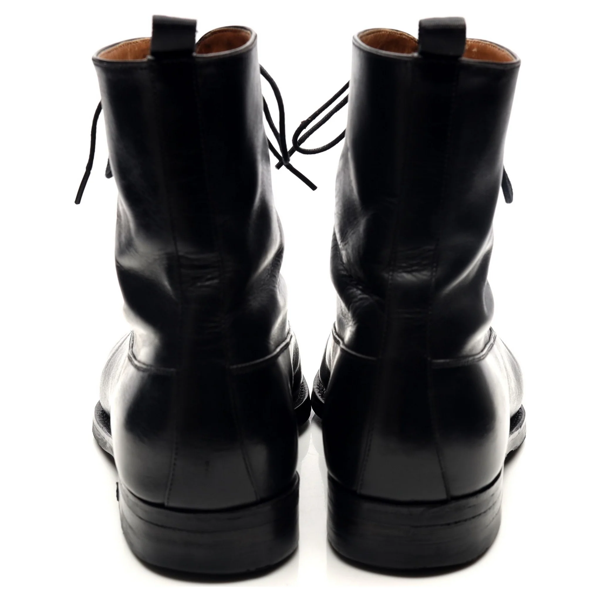 '80092' Black Leather Balmoral Boots UK 7 EE - Image 4