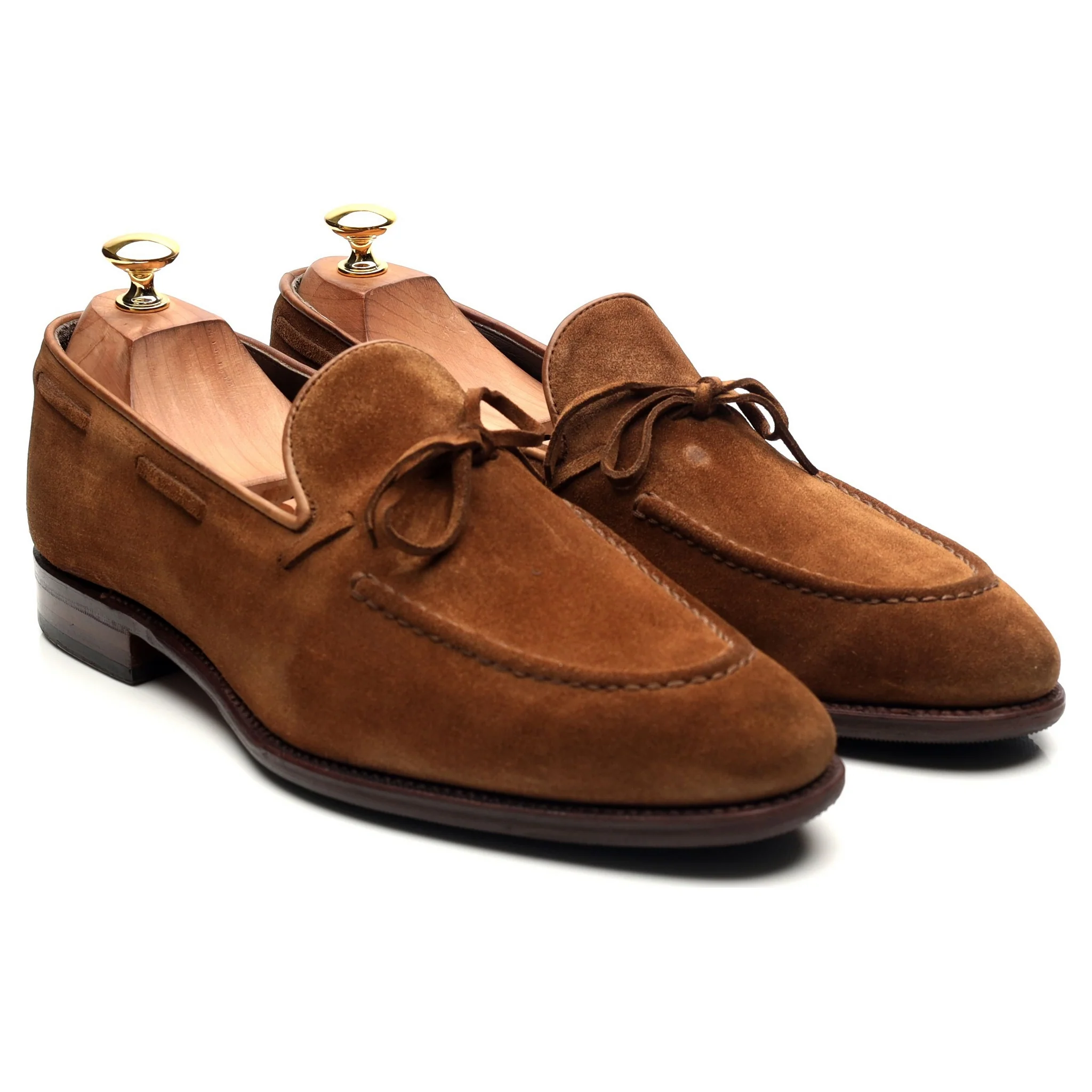 '80228' Tan Brown Suede String Loafer UK 10 EE - Image 7