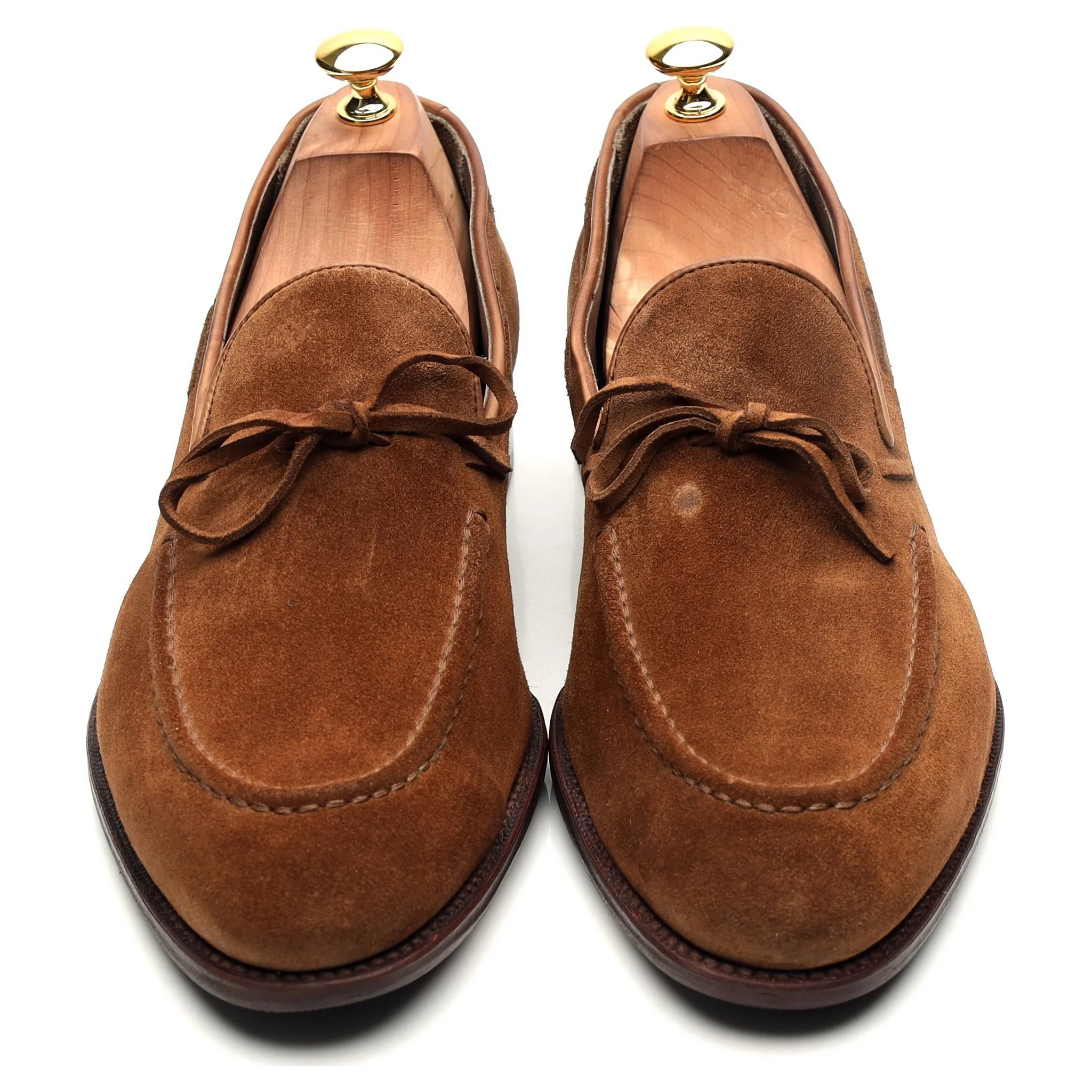 '80228' Tan Brown Suede String Loafer UK 10 EE - Image 9