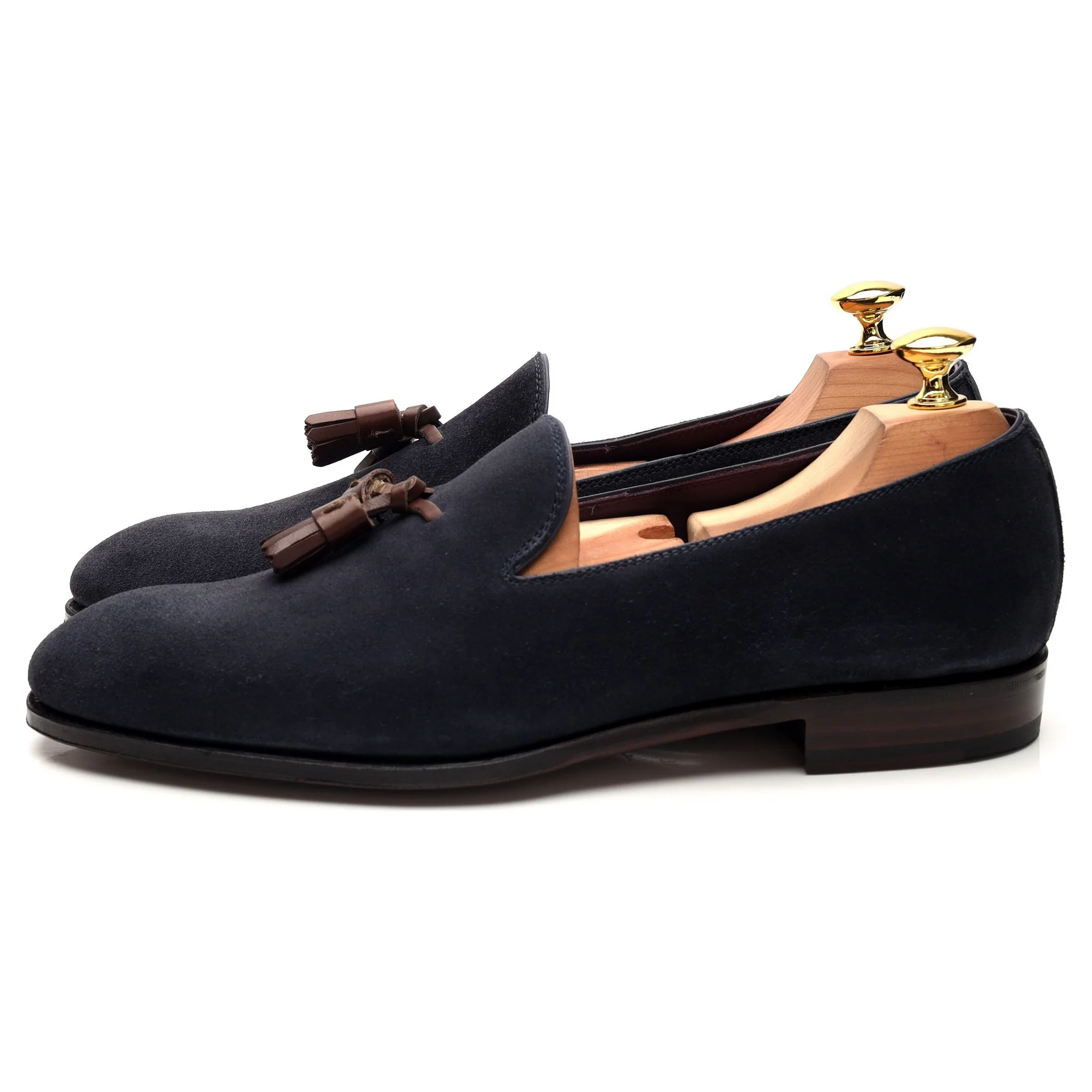 '80287' Navy Blue Suede Tassel Loafers UK 7 - 12 - Image 3