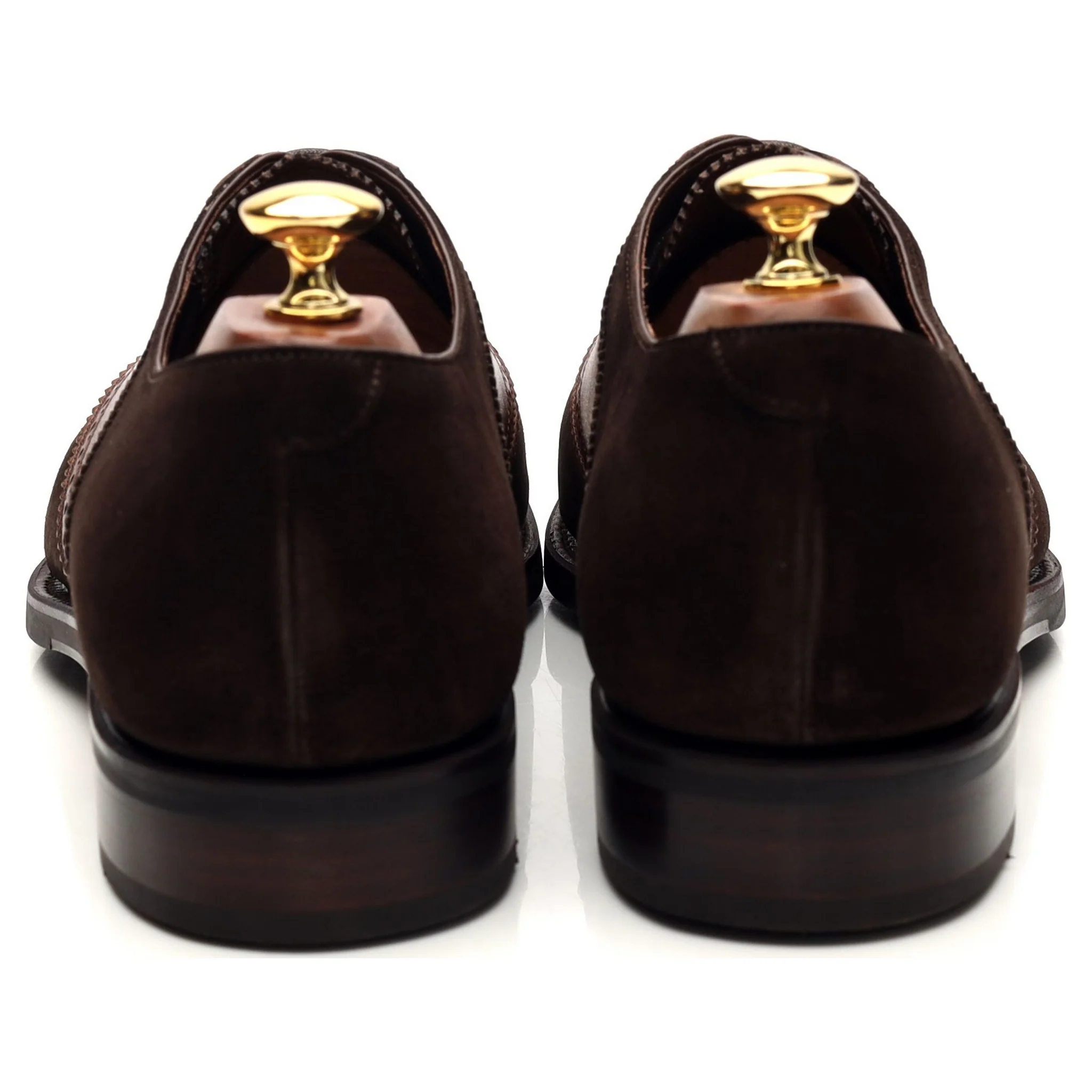 '80329' Dark Brown Suede Brown Leather Saddle Oxford UK 7.5 - 12 - Image 4