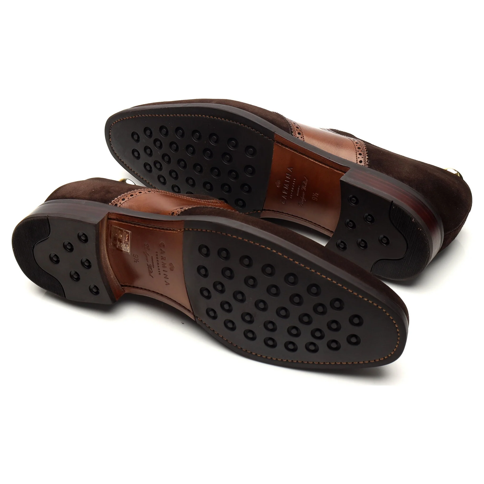 '80329' Dark Brown Suede Brown Leather Saddle Oxford UK 7.5 - 12 - Image 5