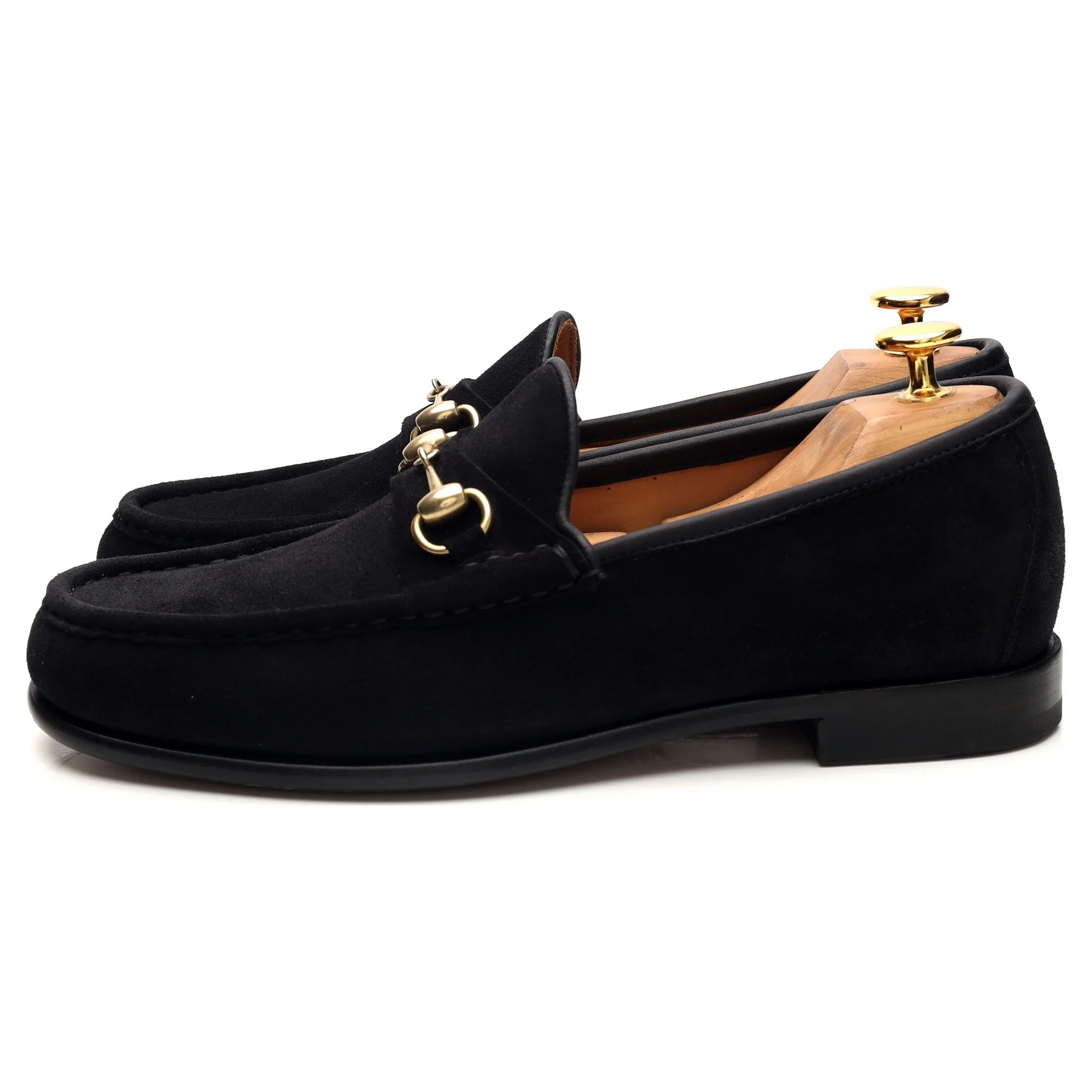 '80746' Black Suede Horesbit Loafers UK 6 - Image 3
