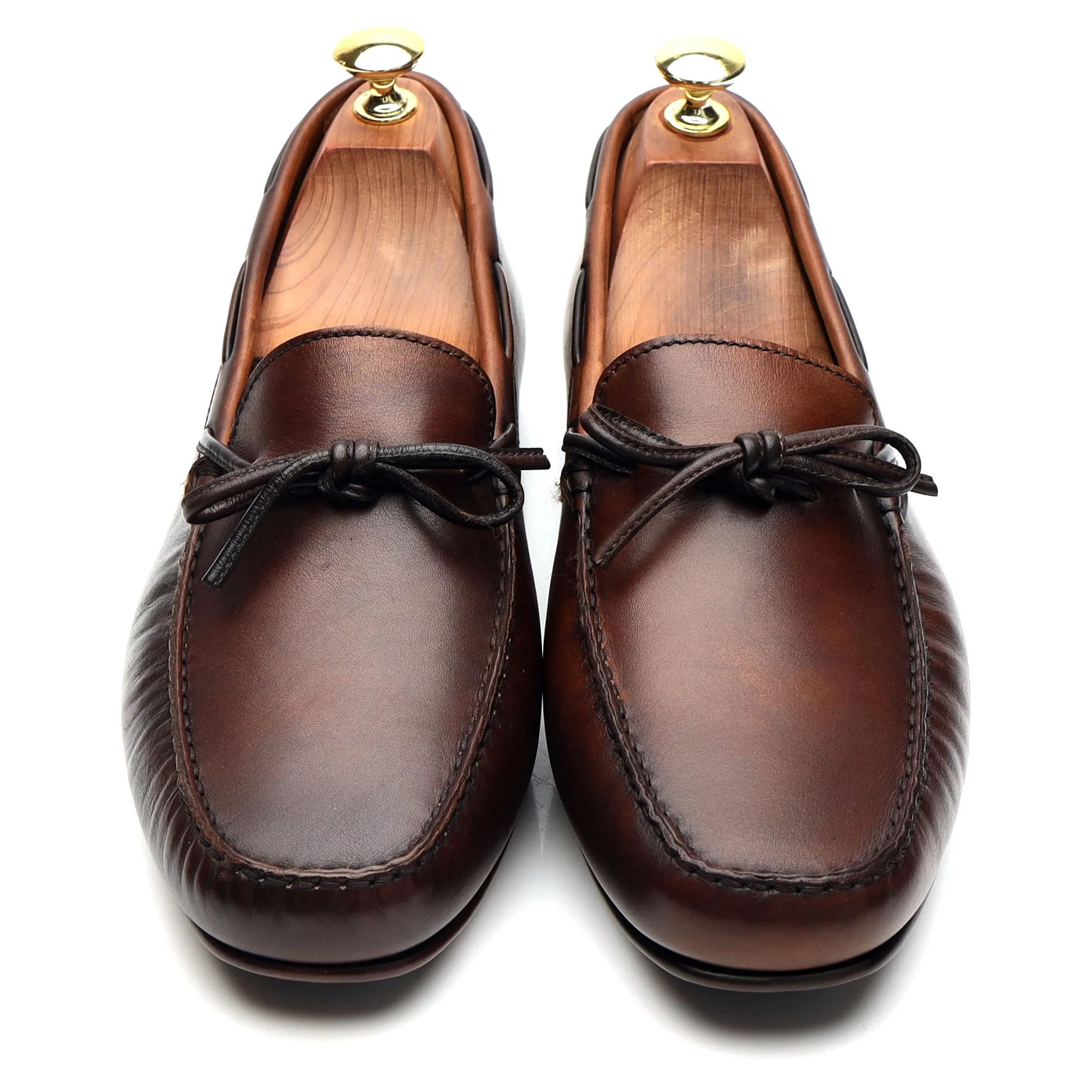 '80802' Brown Leather Driving Loafers UK 6 - 11 - Image 2