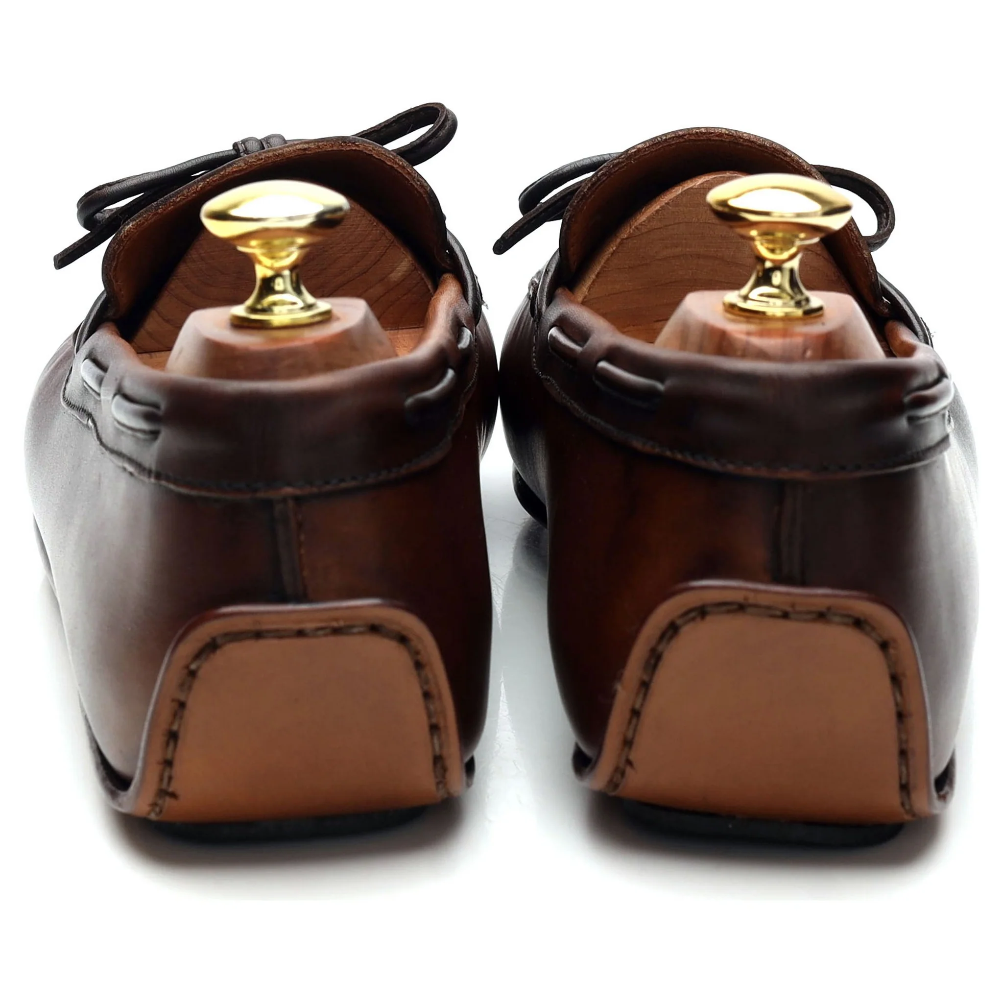 '80802' Brown Leather Driving Loafers UK 6 - 11 - Image 4