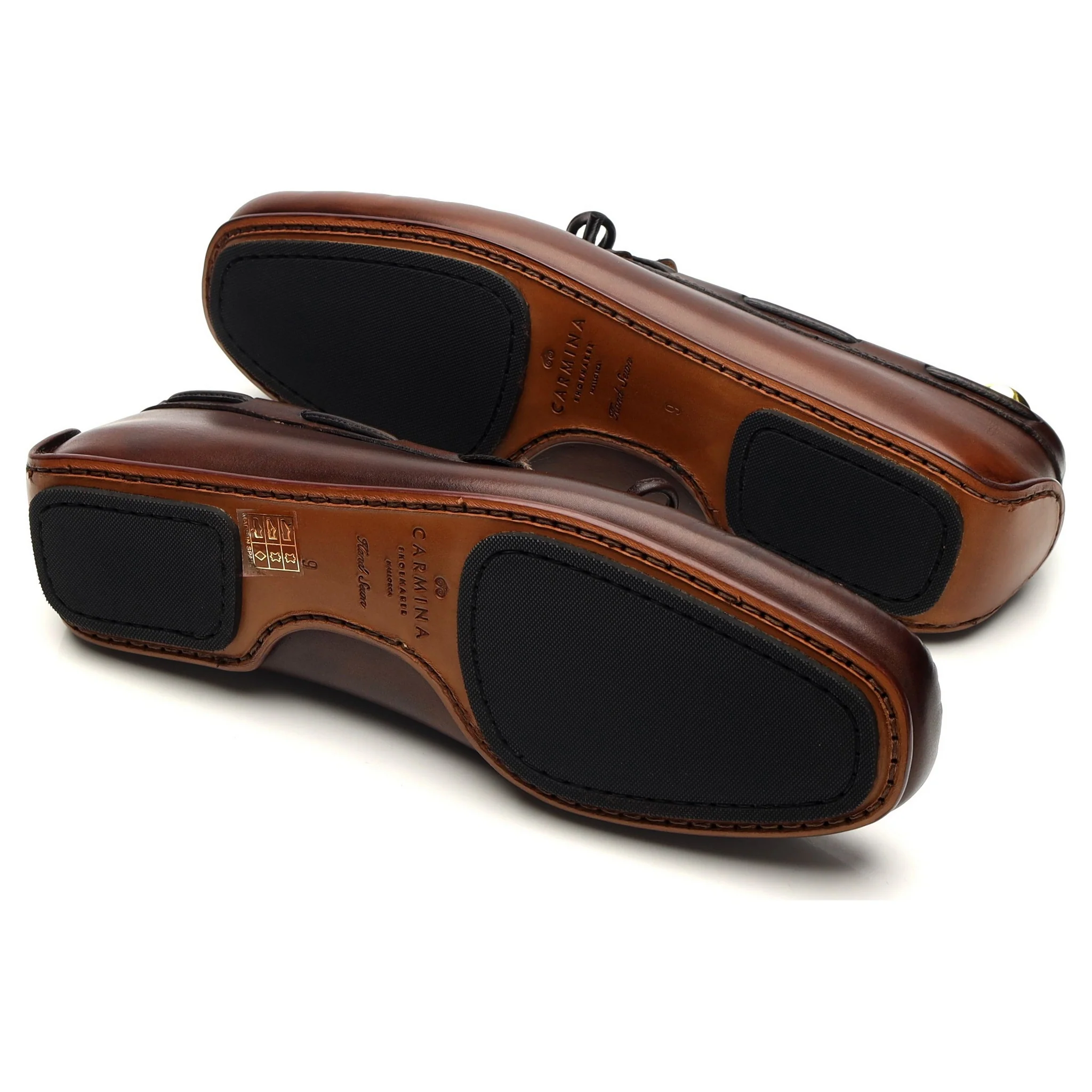 '80802' Brown Leather Driving Loafers UK 6 - 11 - Image 5