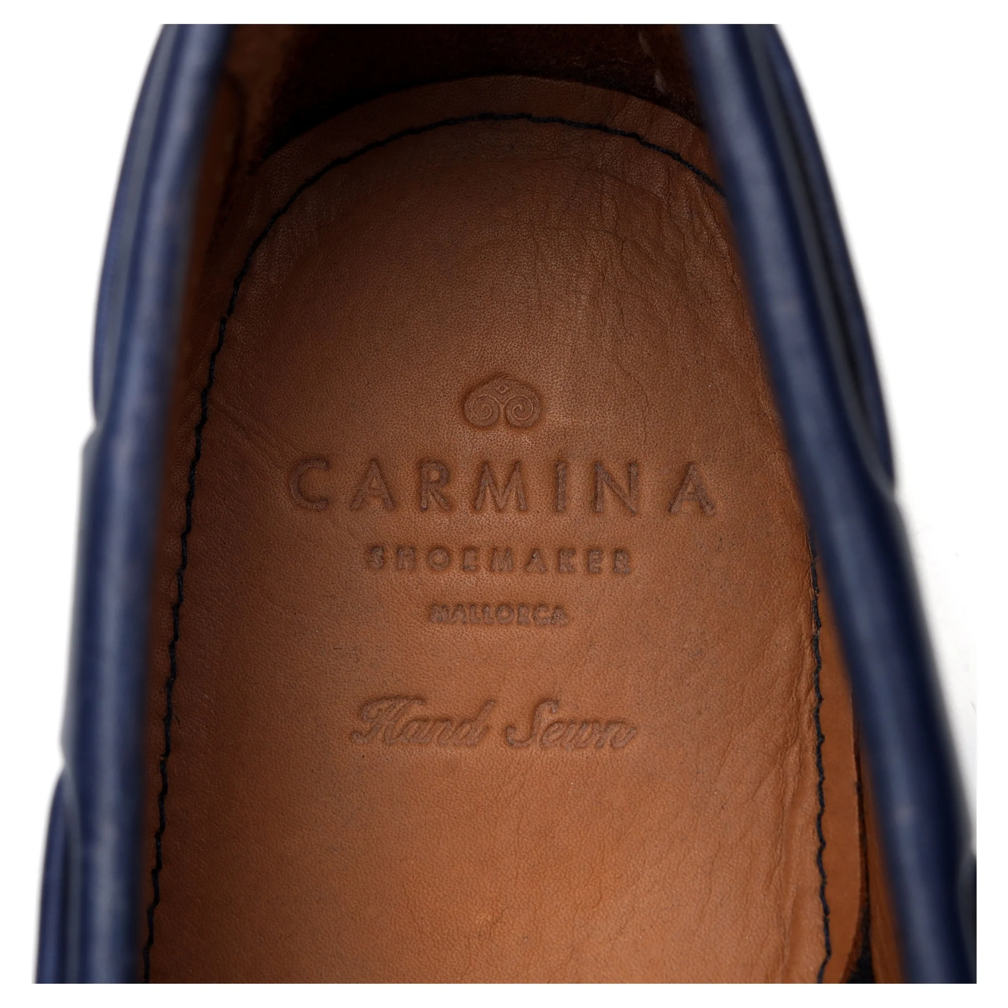'80802' Navy Blue Leather Driving Loafers UK 6 - 10 - Image 6