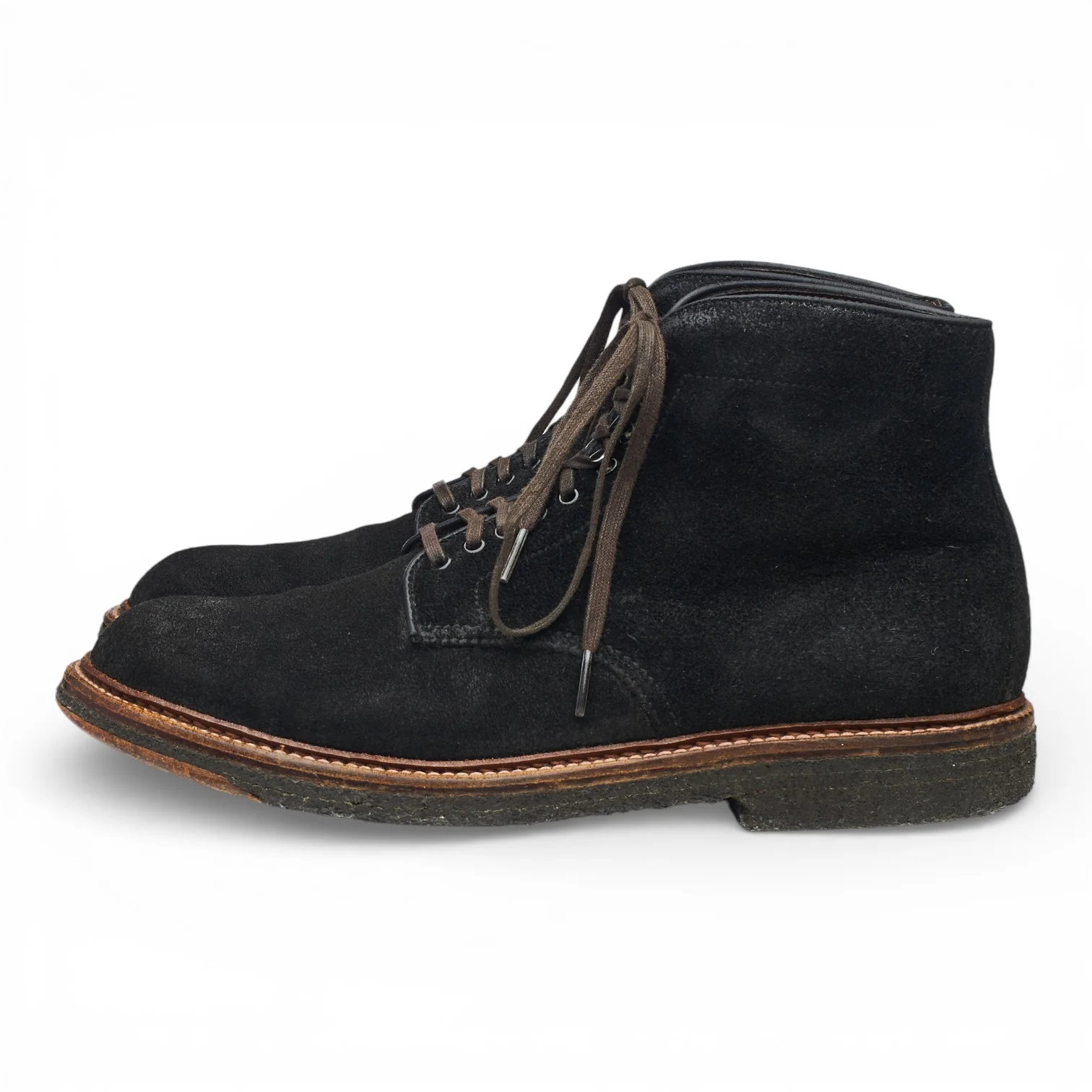 '86065H' Dark Brown Waxed Suede Boots UK 7.5 US 8 D - Image 3