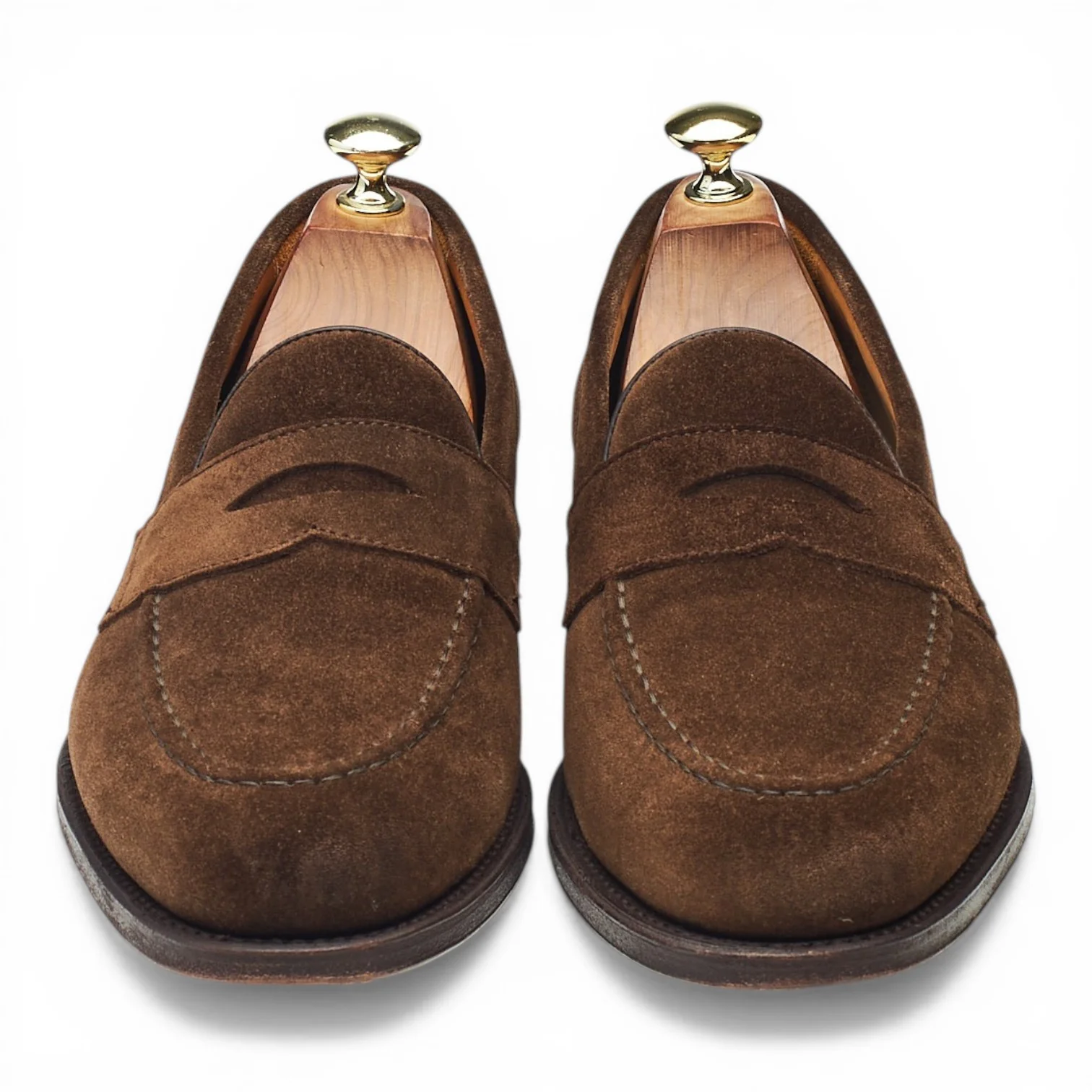 '9628' Dark Brown Suede Loafers UK 7 - Image 2