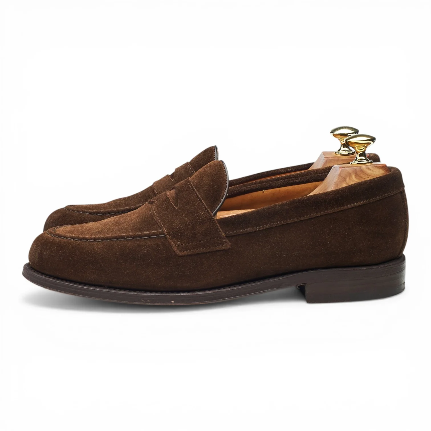 '9628' Dark Brown Suede Loafers UK 7 - Image 3